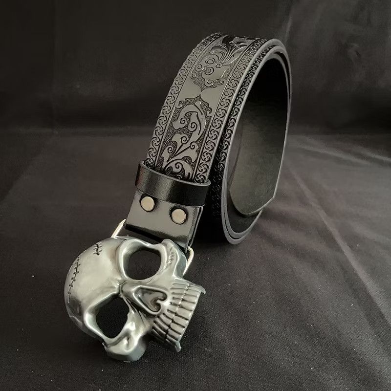 Japanese Brand Black colour harajuku streetwear skull belt Size ONE SIZE - 6 Thumbnail