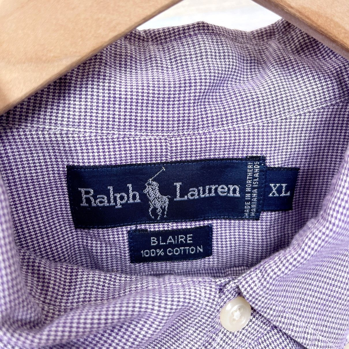 Ralph Lauren Ralph Lauren Vintage Blaire Short Sleeve Shirt Purple Mens Size US XL / EU 56 / 4 - 6 Thumbnail
