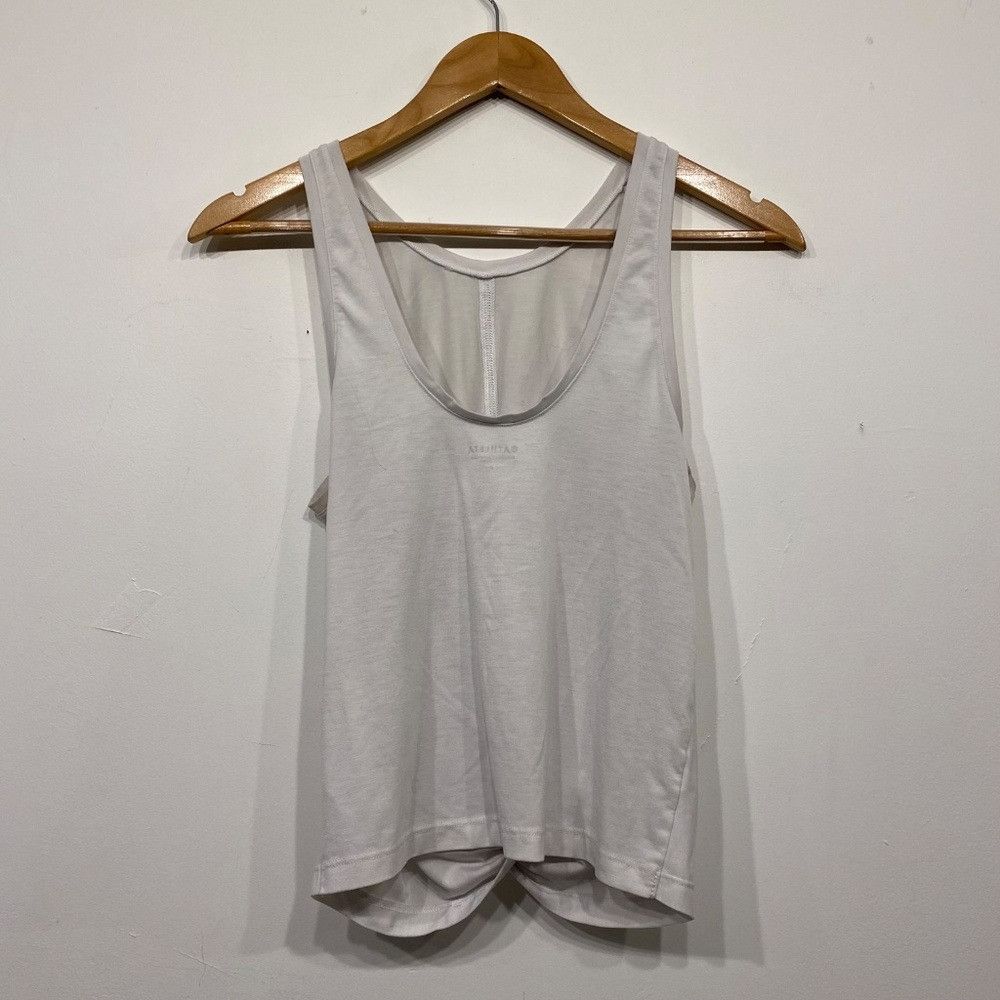 Athleta Athleta White Twist Front Tank Top Small Size S / US 4 / IT 40 - 3 Thumbnail