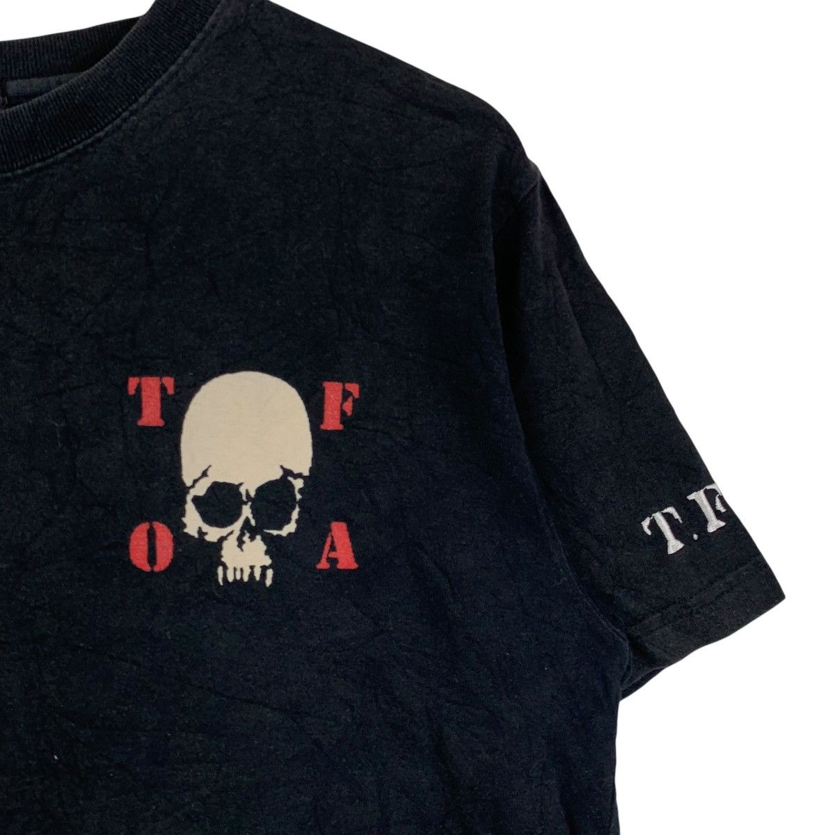 Vintage CROWS TFOA Skull Tee Black Japanese Biker Gang Manga Shirt Size US L / EU 52-54 / 3 - 5 Thumbnail