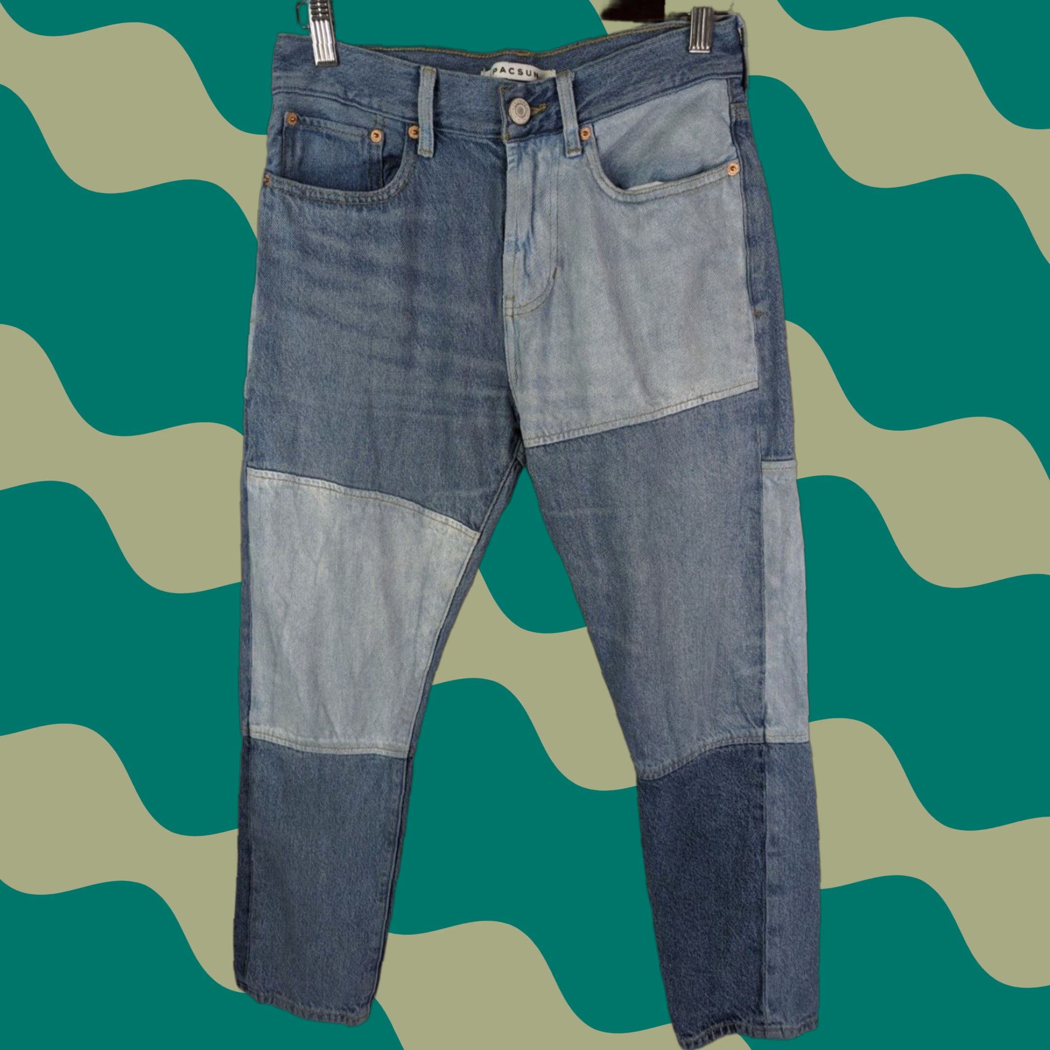 Pacsun PacSun Jeans Unisex Adults Tapered Slim Work Indigo Patch Denim Size 29x30 Blue Streetwear Size US 29 - 1 Thumbnail