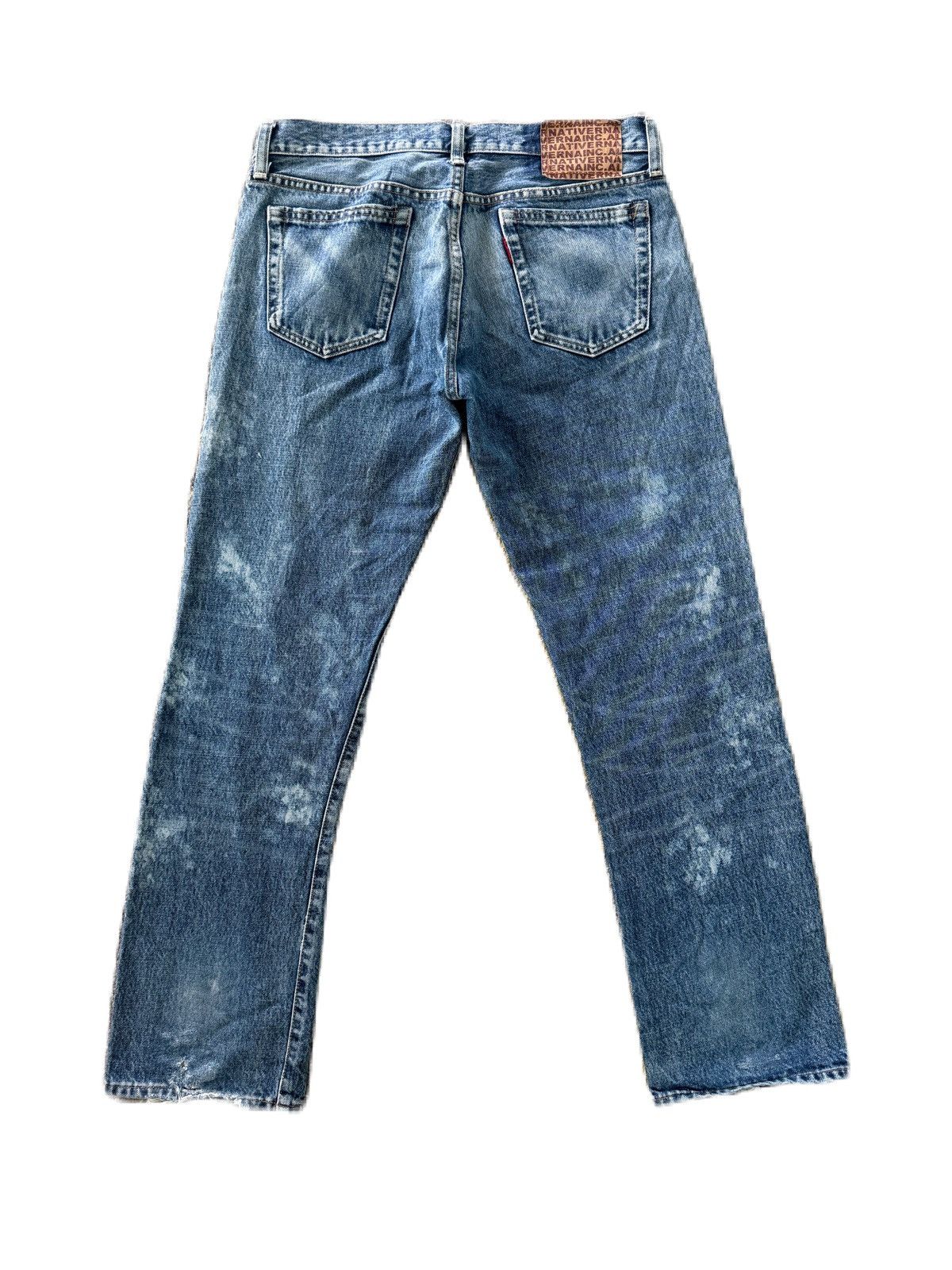 If Six Was Nine Japan Brand RNA Denim Distress Custom Patch Sashiko Style Size US 31 - 6 Thumbnail