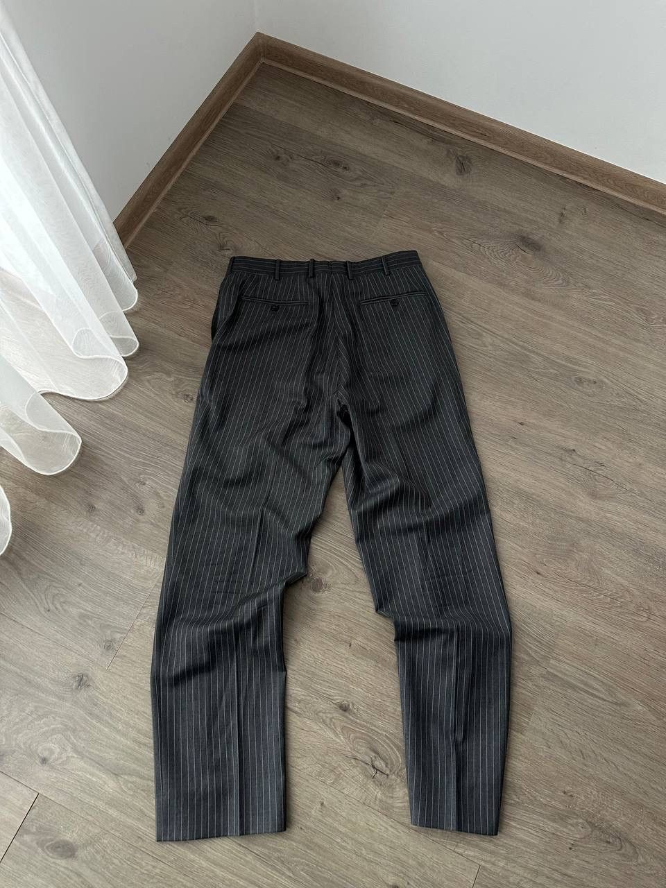 Corneliani × Vintage Vintage Corneliani Lana Extrafine Gray Striped 48R Suit Size 48R - 22 Thumbnail