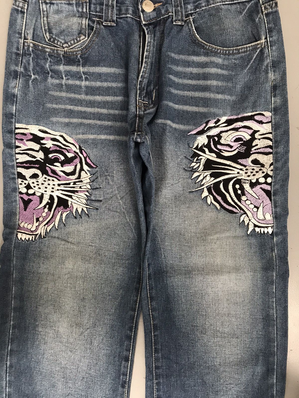 Ed Hardy × Vintage Ed Hardy Embroidered Denim Size US 34 / EU 50 - 5 Thumbnail