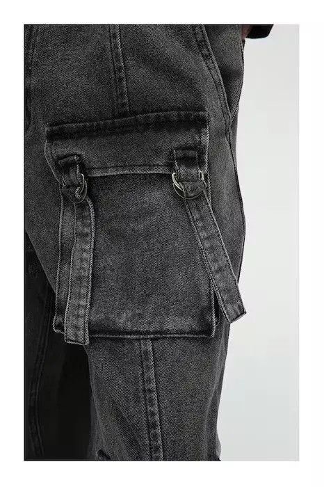 Vintage Streetwear Hip Hop Multi Pockets Baggy Jeans Size US 33 - 4 Thumbnail