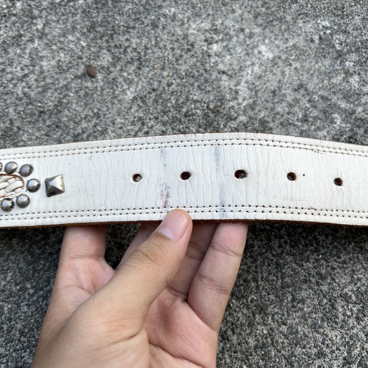 Vintage Vintage studded leather belt (Kapital Style) Size ONE SIZE - 13 Thumbnail