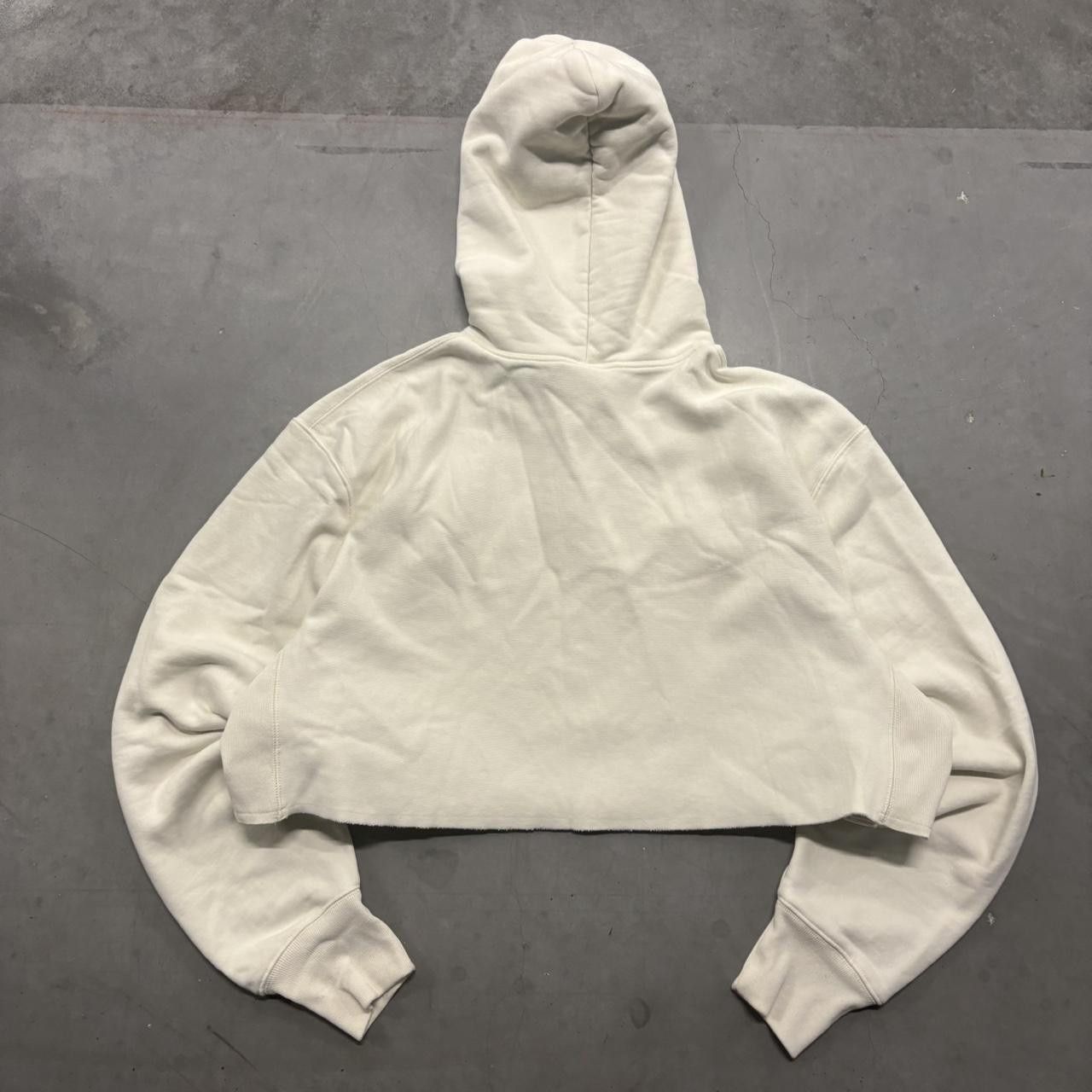 Champion Crazy Vintage Y2K/2000s Cropped White Cream Champion Quality Hoodie! Size US XL / EU 56 / 4 - 4 Thumbnail