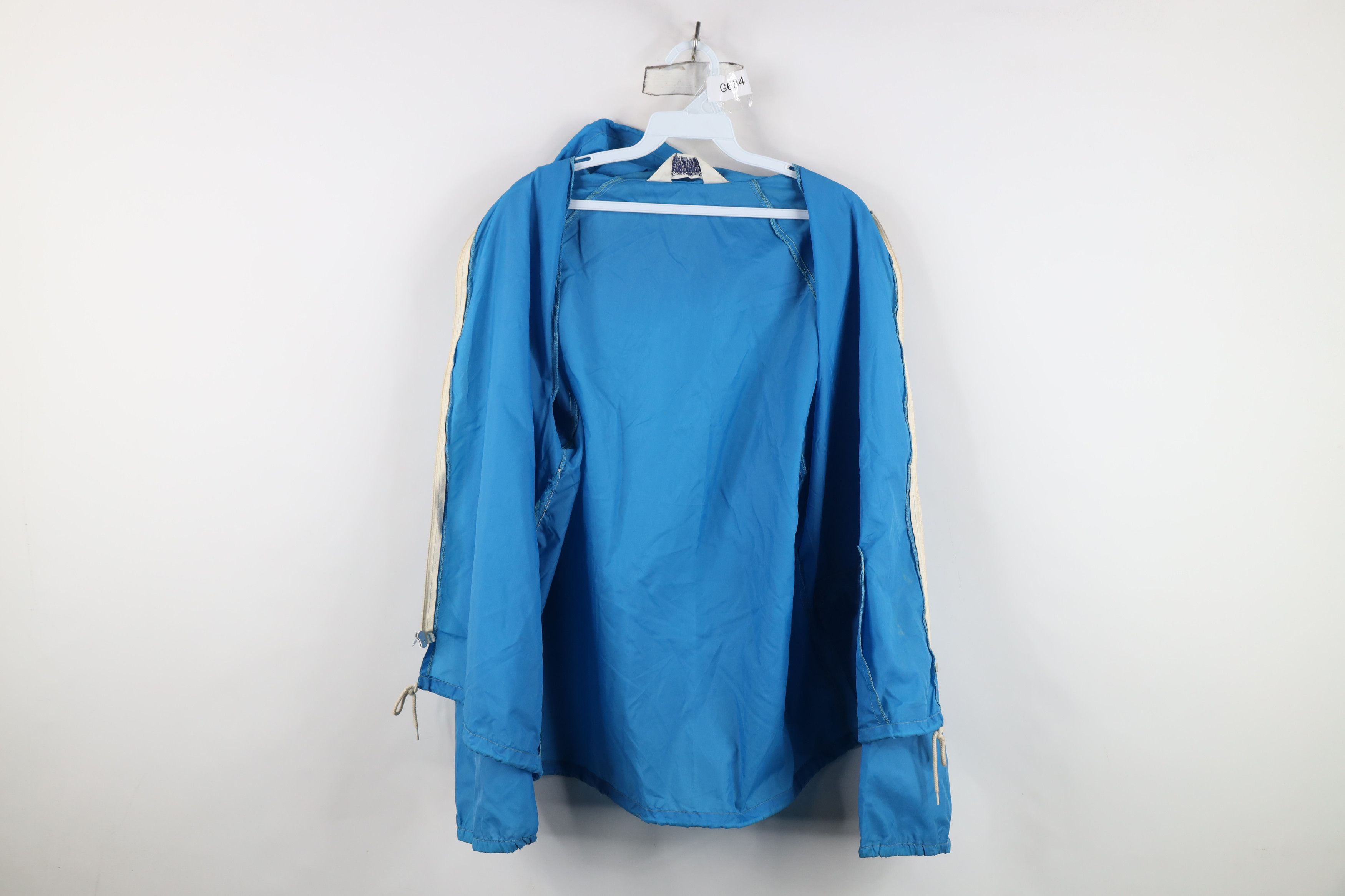 Vintage Vintage 70s Streetwear Full Zip Windbreaker Jacket Blue Size US L / EU 52-54 / 3 - 12 Thumbnail