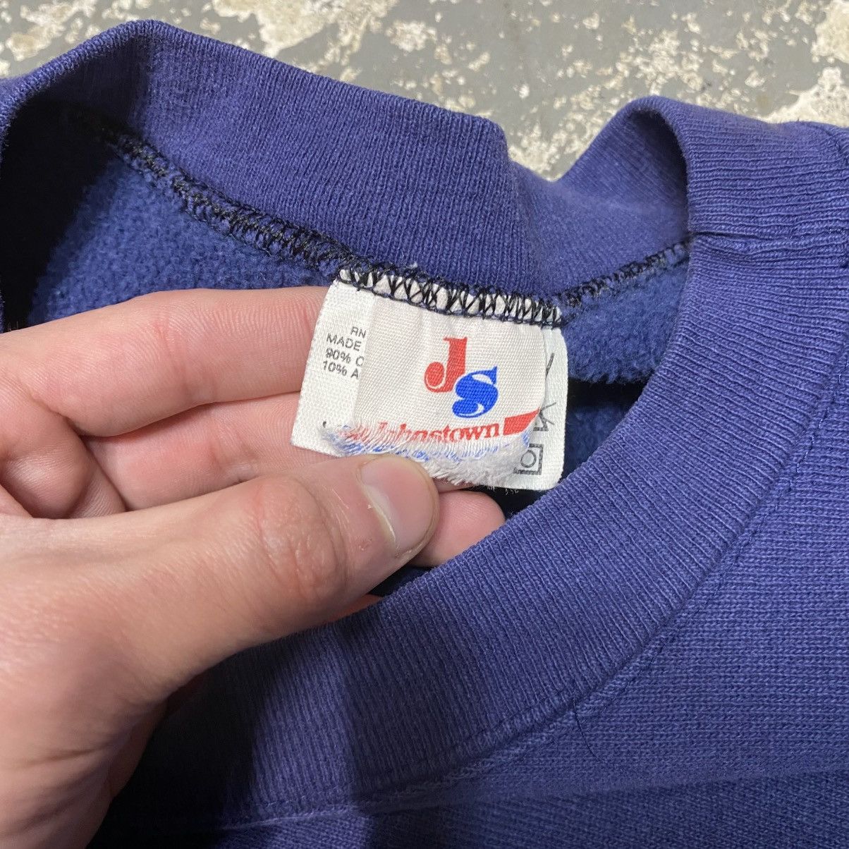 Vintage Vintage Navy Johnstown Reverse Weave Crewneck Sweatshirt 80s Size US L / EU 52-54 / 3 - 5 Thumbnail
