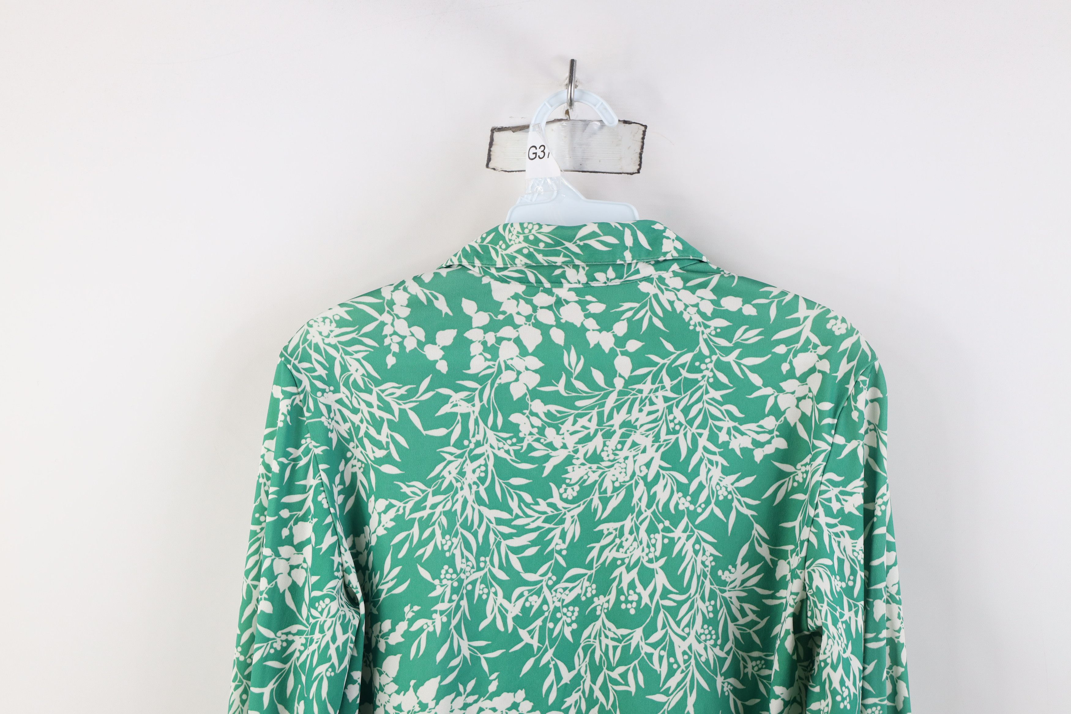 Vintage Vintage 70s Streetwear Modern Flower Knit Button Shirt USA Size L / US 10 / IT 46 - 9 Thumbnail