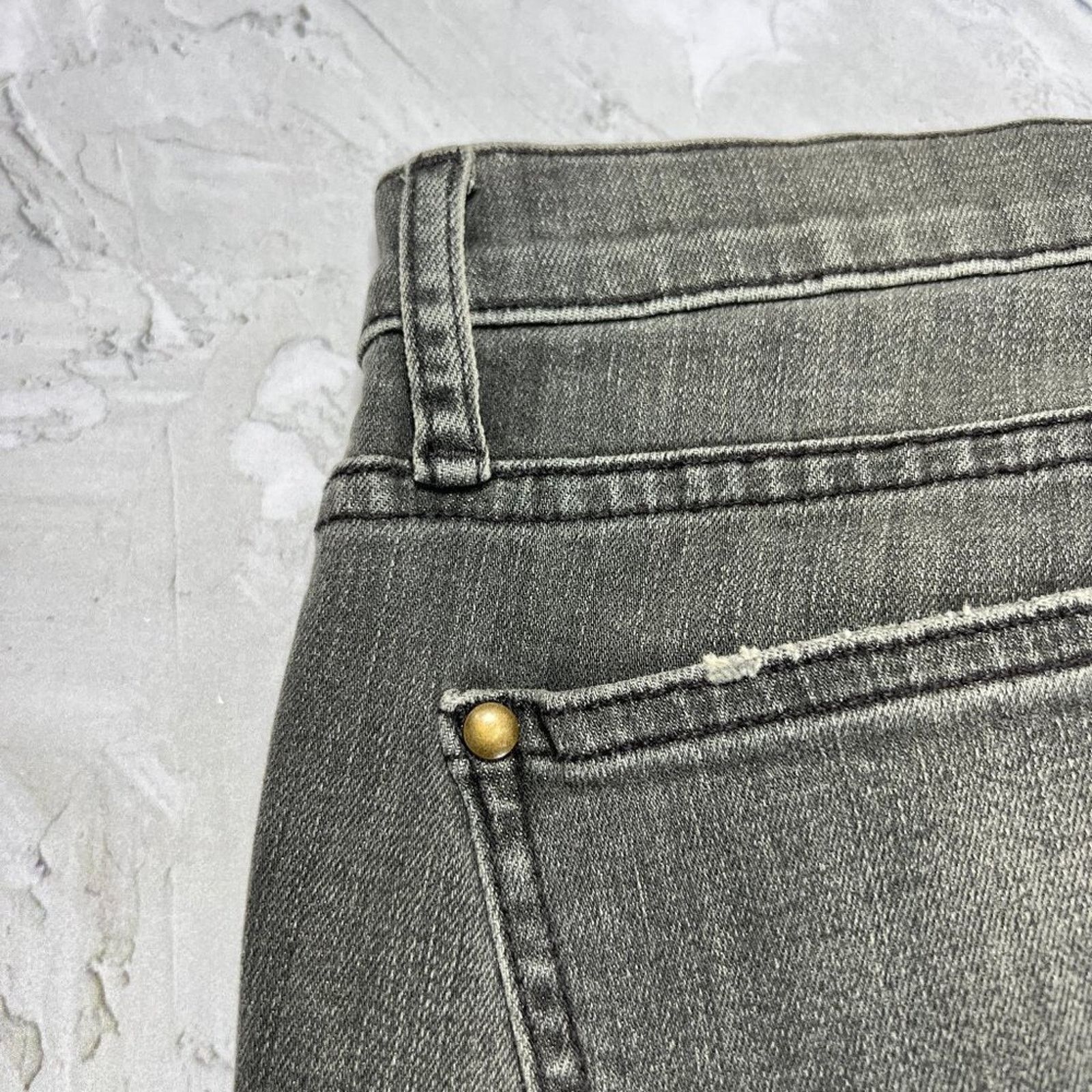 THE GREAT THE GREAT Almost Skinny Jeans Black Gray 24 Size 24" / US 00 / IT 34 - 5 Thumbnail