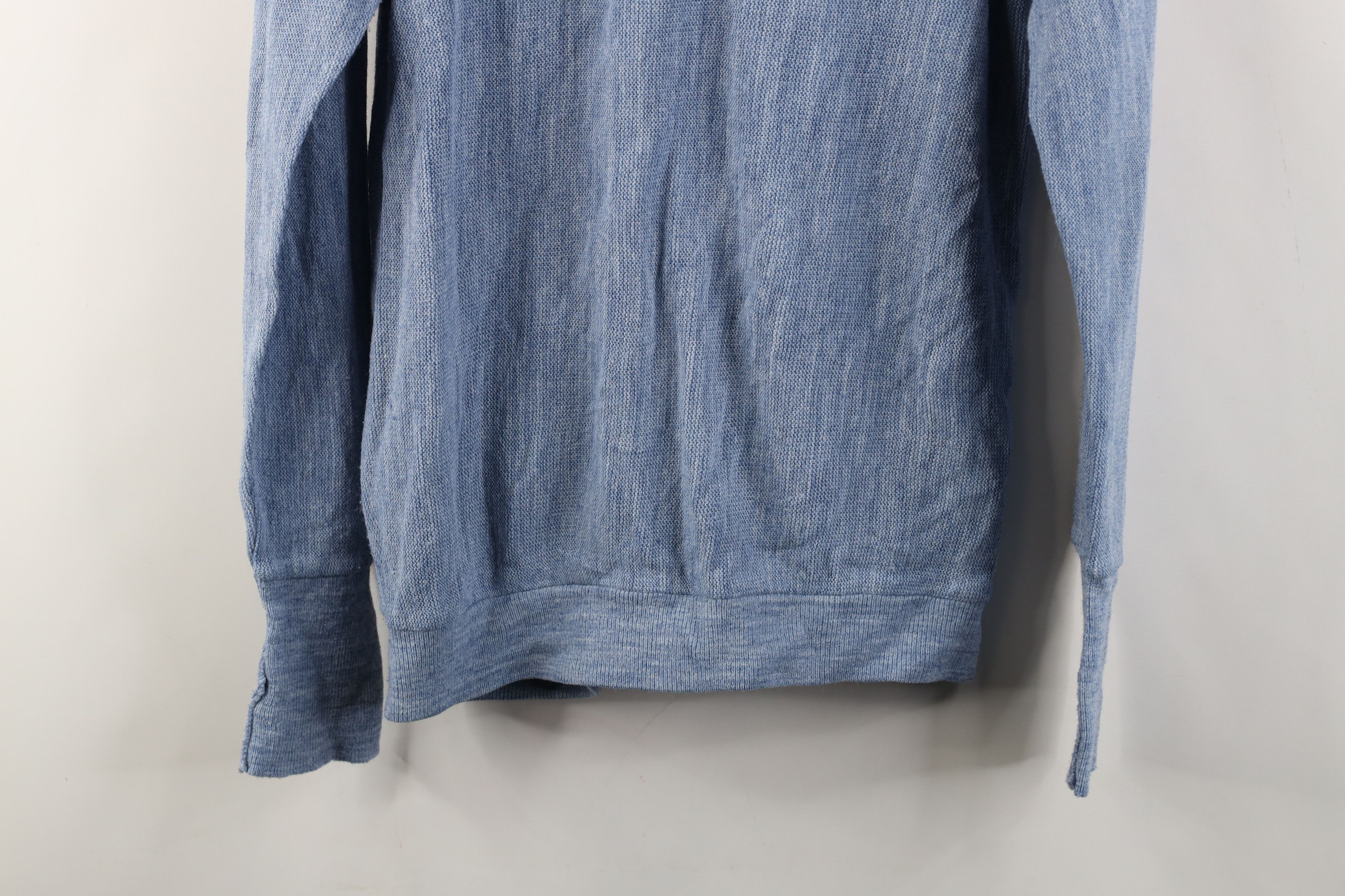 Vintage Vintage 90s Streetwear Ribbed Knit Cardigan Sweater Blue USA Size US S / EU 44-46 / 1 - 12 Thumbnail