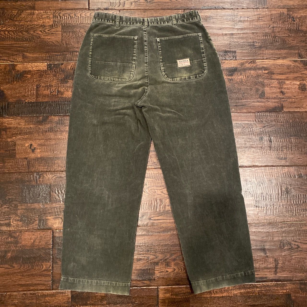 Nautica × Vintage Vintage Green Nautica Corduroy Pants Size US 33 - 2 Thumbnail