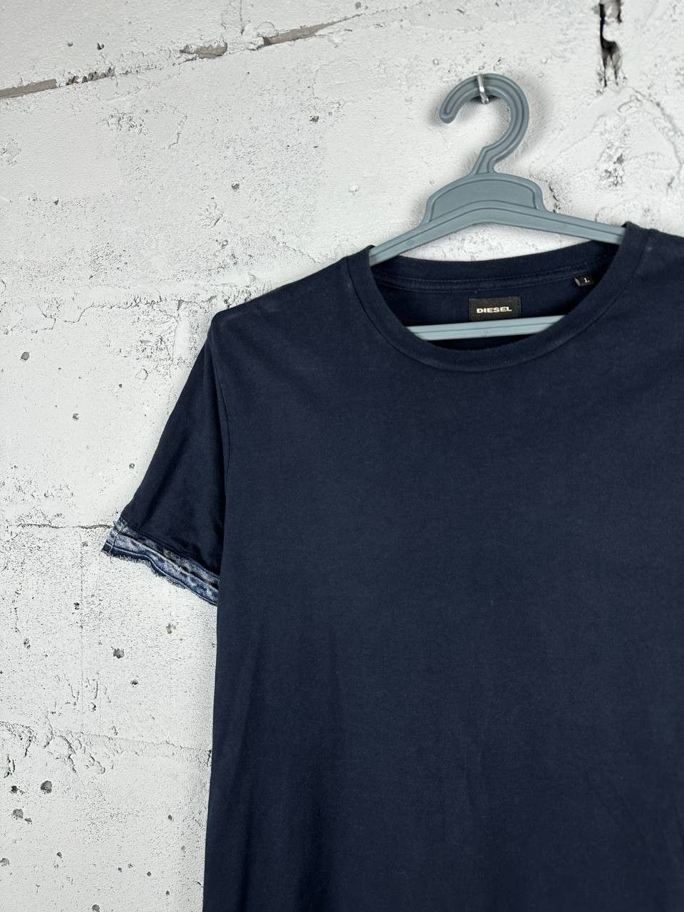 Diesel × Vintage Avant garde Diesel Y2K Denim Sleeve T Shirt Size US L / EU 52-54 / 3 - 1 Thumbnail
