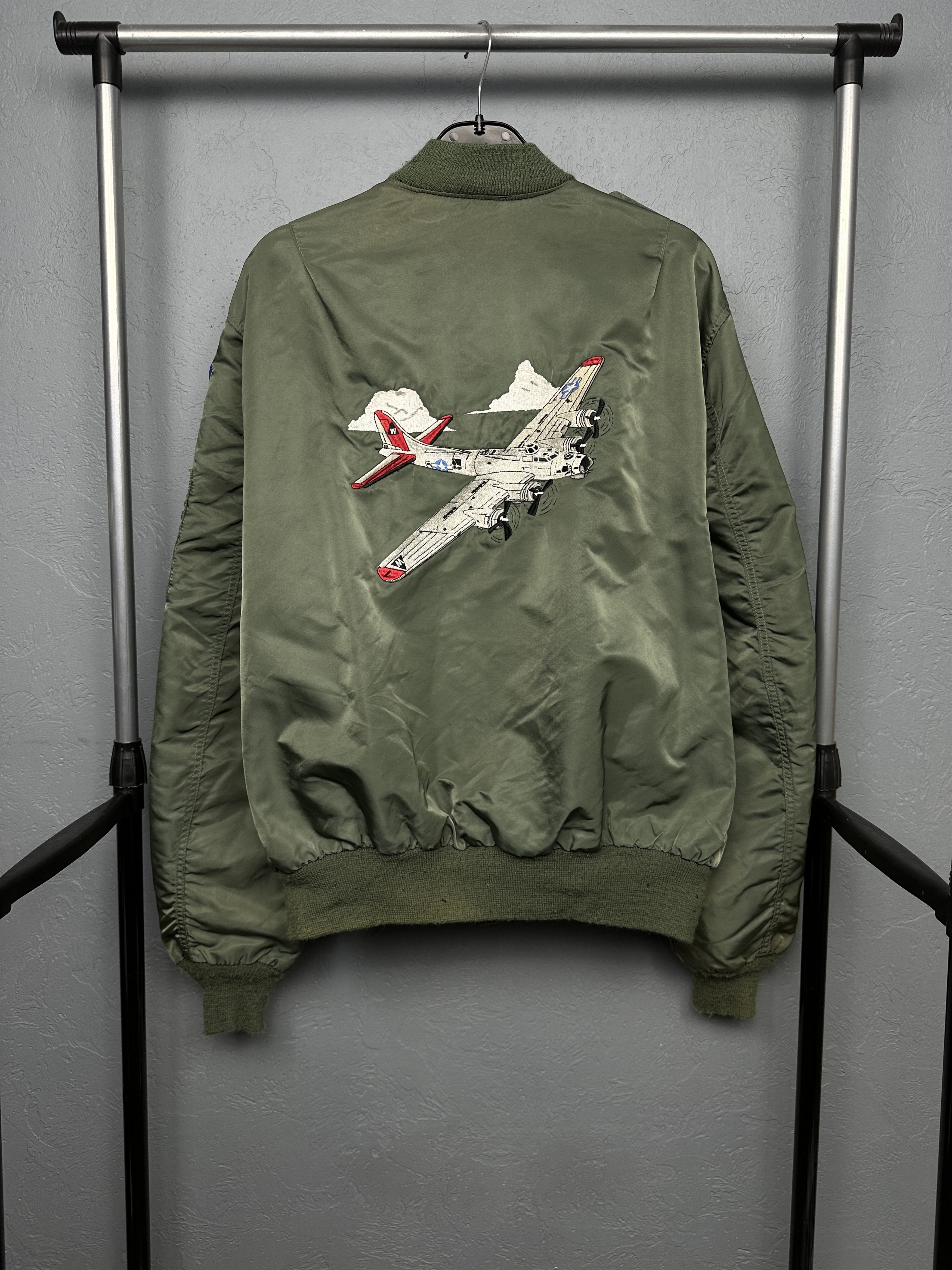 Vintage B-17 Aluminum Overcast MA-1 Flight Bomber Jacket Size US XXL / EU 58 / 5 - 8 Thumbnail
