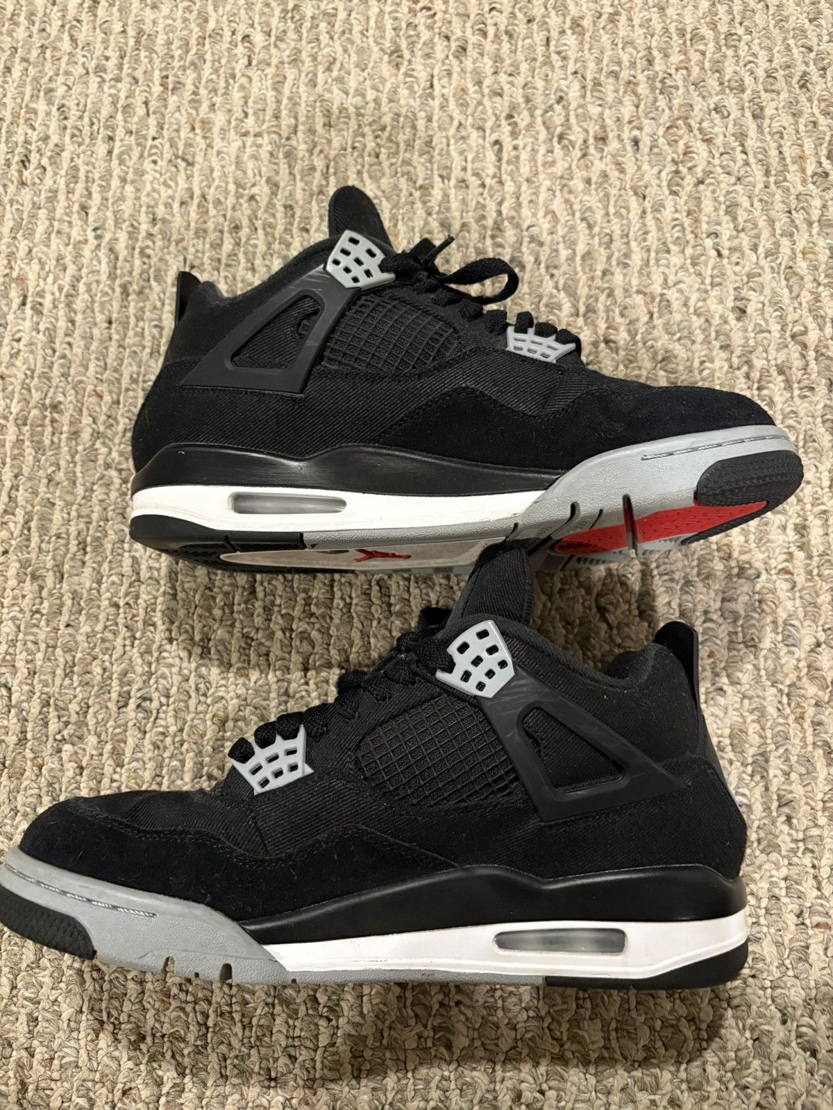Jordan Brand Black canvas jordan 4 Size US 8.5 / EU 41-42 - 3 Thumbnail