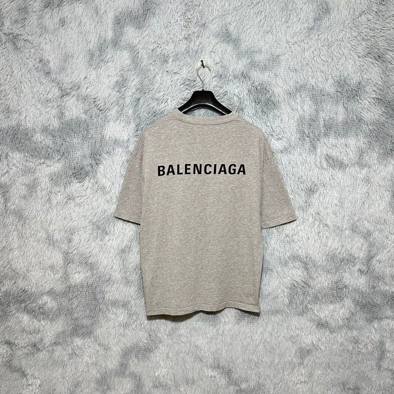Balenciaga Balenciaga Front and rear Logo short sleeve T-shirt gray Size US M / EU 48-50 / 2 - 2 Thumbnail