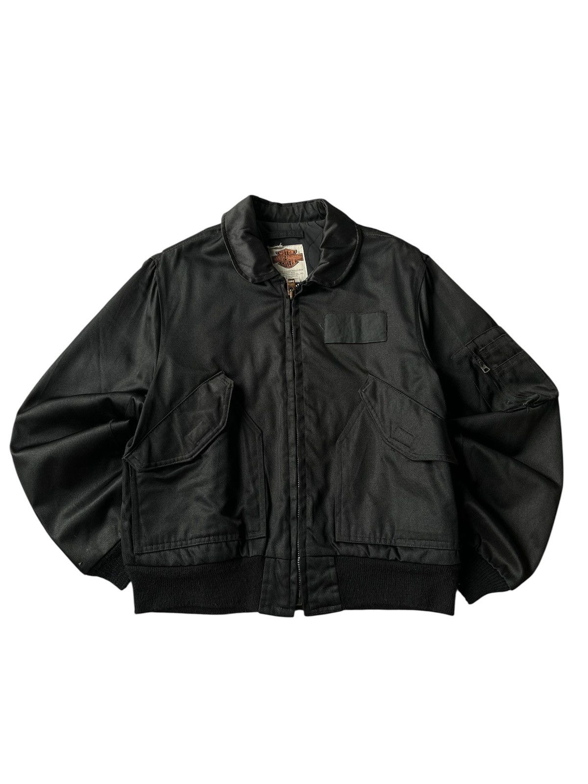 Harley Davidson Vintage Harley davidson flight jacket MA-1 nylon CWU 55/p Size US M / EU 48-50 / 2 - 1 Thumbnail