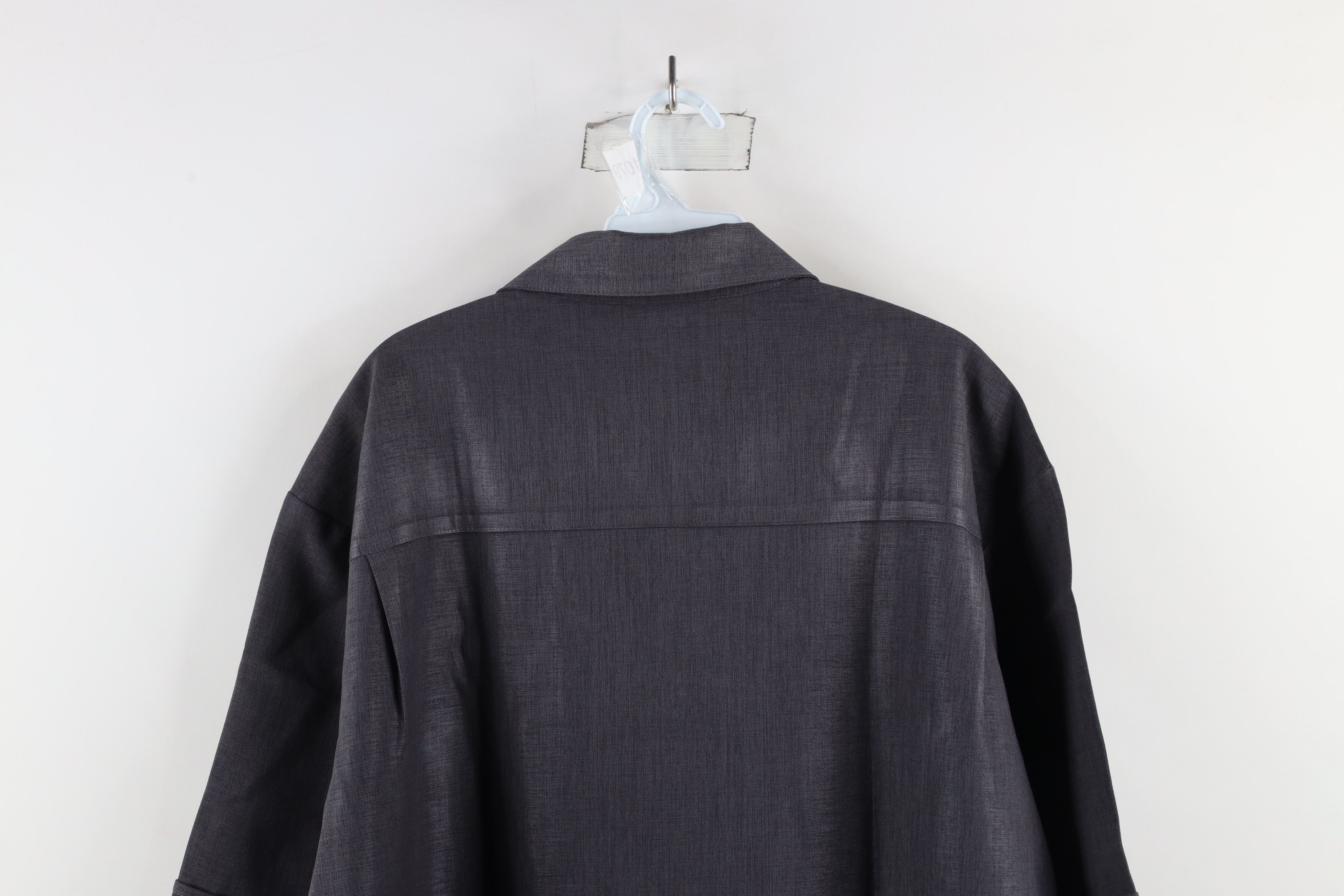 Vintage Vintage 90s Streetwear Camp Collar Panel Button Shirt Gray Size US L / EU 52-54 / 3 - 7 Thumbnail