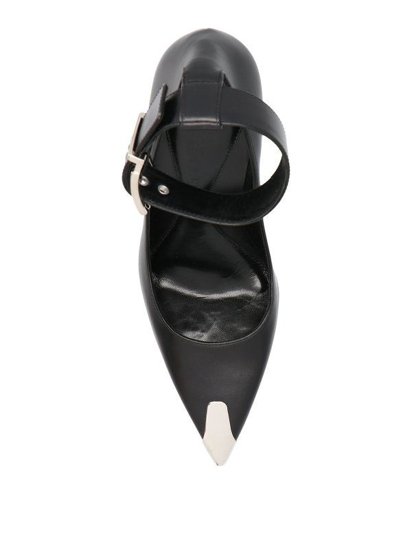 Alexander McQueen o1w1db10925 Punk Ankle Strap Pump in Black Size US 6 / IT 36 - 3 Thumbnail