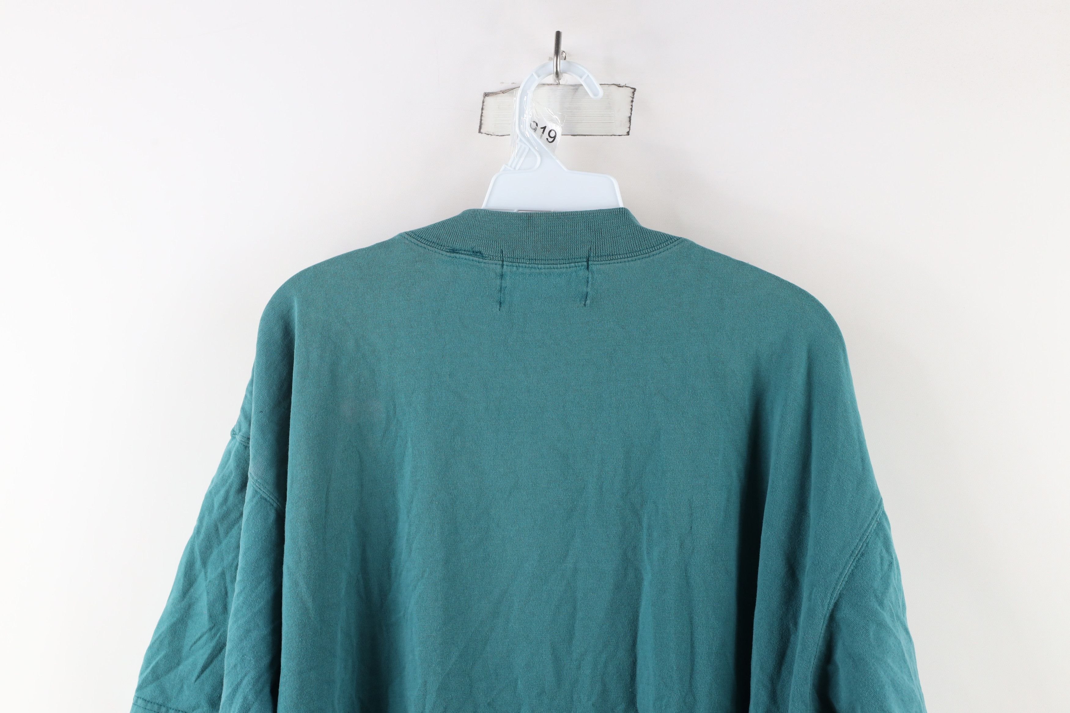 Vintage Vintage 90s Bugle Boy Baggy Fit Pocket T-Shirt Teal Cotton Size US L / EU 52-54 / 3 - 10 Thumbnail