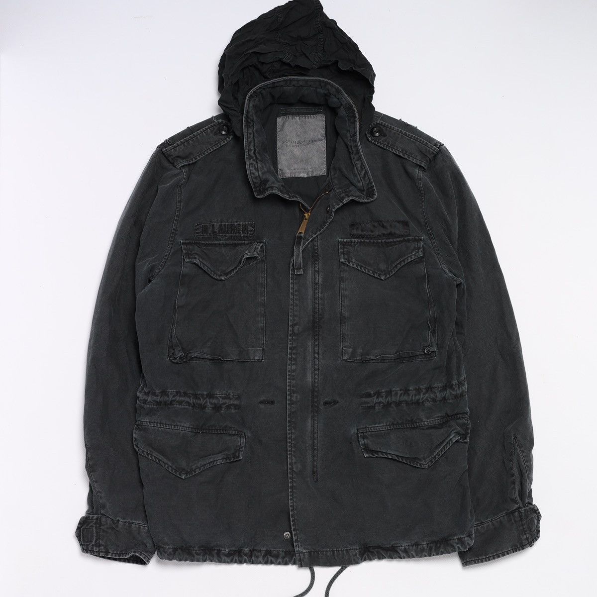 Denim & Supply Ralph Lauren Denim Supply Ralph Lauren Black Washed Jacket Military Field Size US XL / EU 56 / 4 - 1 Thumbnail