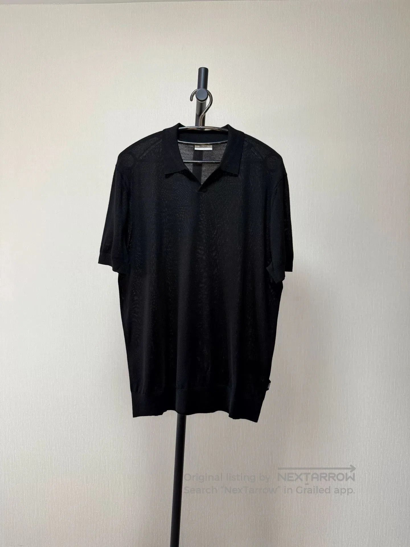 Ermenegildo Zegna ZEGNA Black Short-Sleeve T-shirt. Size US M / EU 48-50 / 2 - 8 Thumbnail