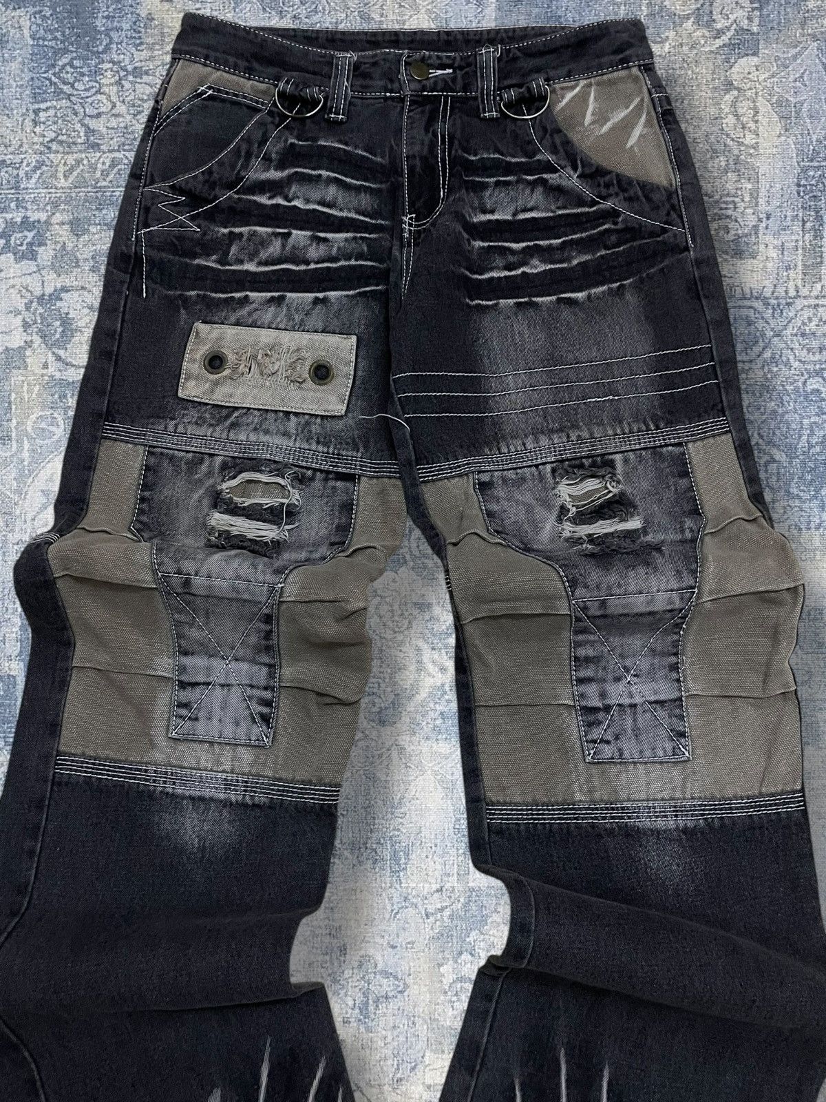 Beauty Beast Vintage 1990s Designer Japan Fashion Jeans Baggy Streetwear Size US 30 / EU 46 - 4 Thumbnail