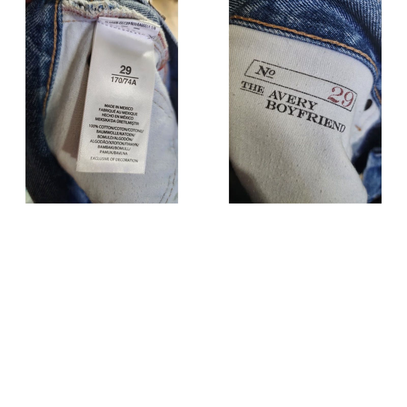 Ralph Lauren VINTAGE Womens Ralph Lauren Jeans Boyfriend Style Regular Blue Cotton Denim W29 L25 Rainbow Theme Size 29" - 8 Thumbnail