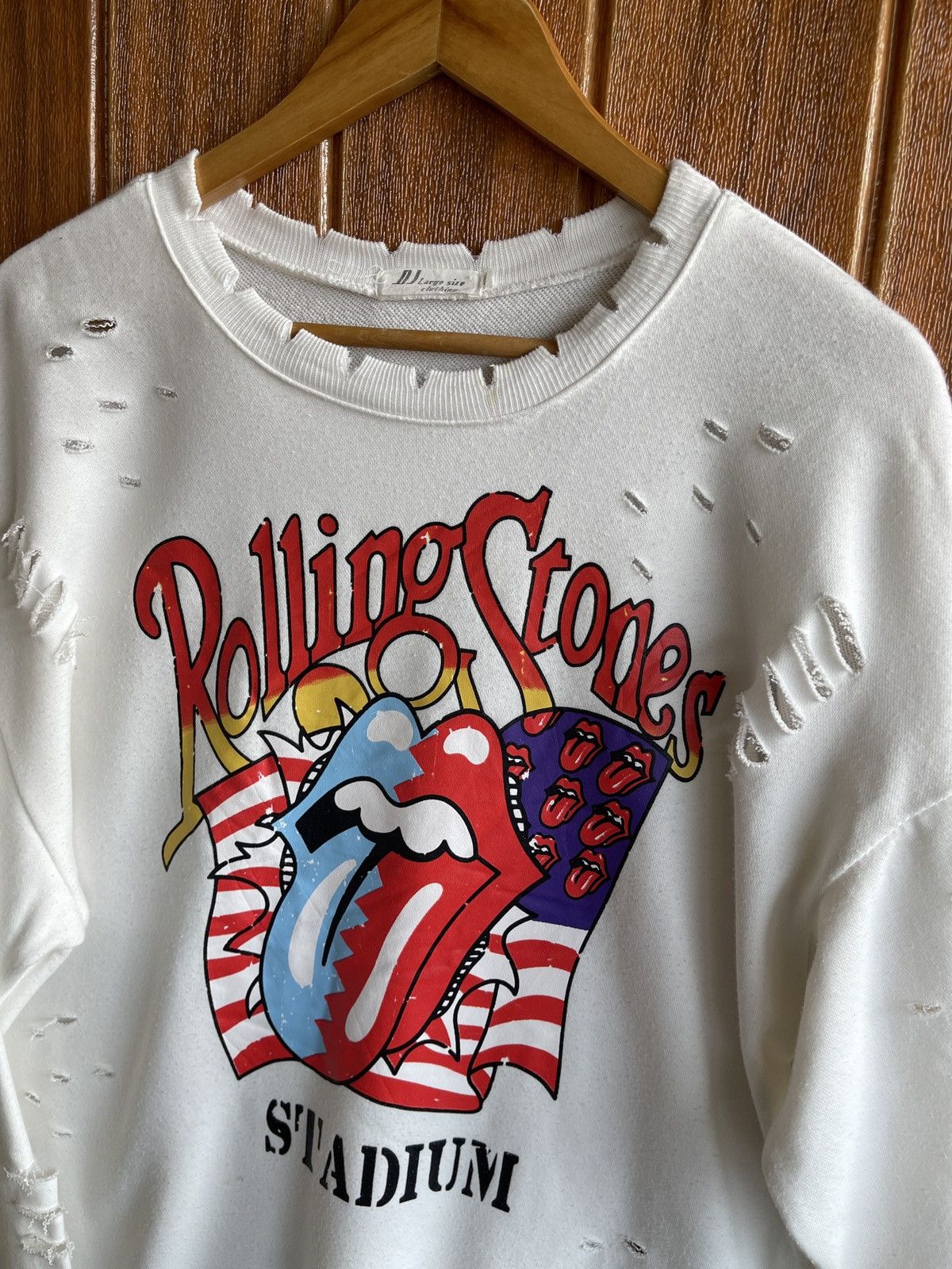The Rolling Stones Rarest Vintage 90s🔥The Rolling Stone🔥Thrashed Sweatshirt Size US XL / EU 56 / 4 - 1 Thumbnail
