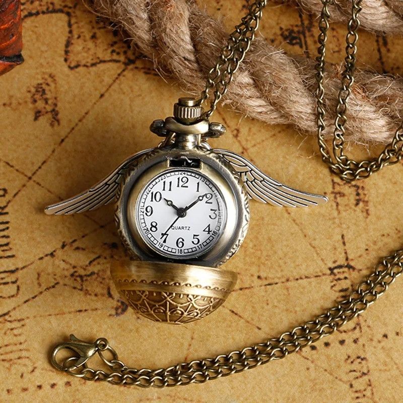 Other Wing Ball Shape Pocket Watch Quartz Pendant Necklace Gift Size ONE SIZE - 3 Thumbnail