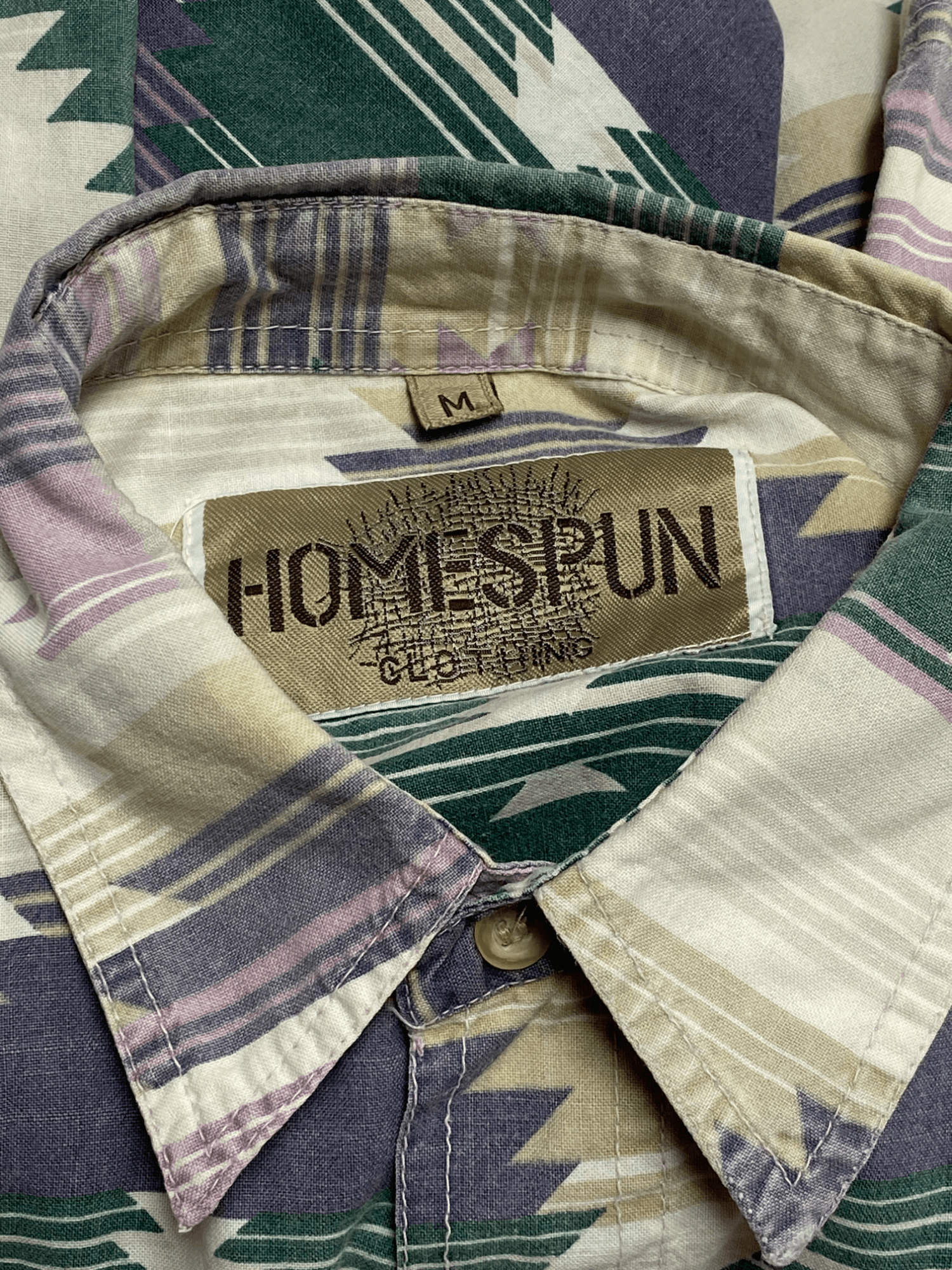 Other 90s Vintage HOMESPUN Crazy Beautiful Overprint Button Up Size US L / EU 52-54 / 3 - 4 Thumbnail