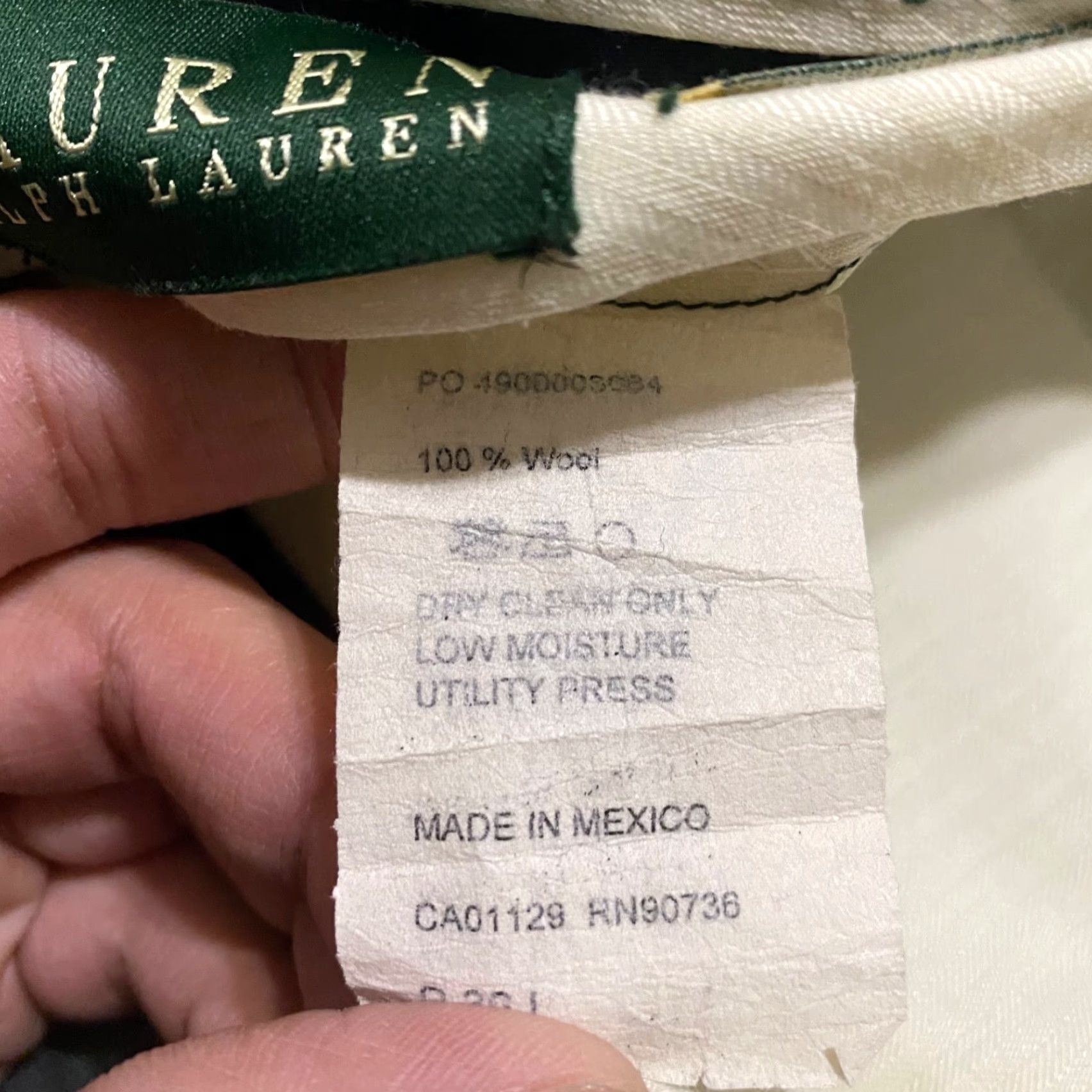 Ralph Lauren Lauren Ralph Lauren Mens Dress Pants Gray 34x32 Straight Pleated Wool Baggy? Size US 36 / EU 52 - 3 Thumbnail