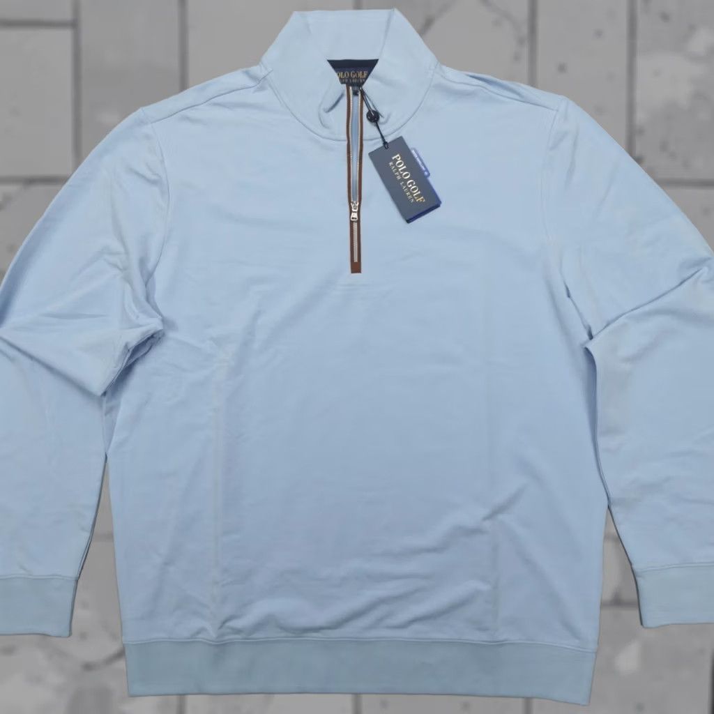 Polo Ralph Lauren Polo Ralph Lauren Golf 1/4 Zip Men's M Stretch Lisle Water Repellent Blue Shirt Size US M / EU 48-50 / 2 - 1 Thumbnail