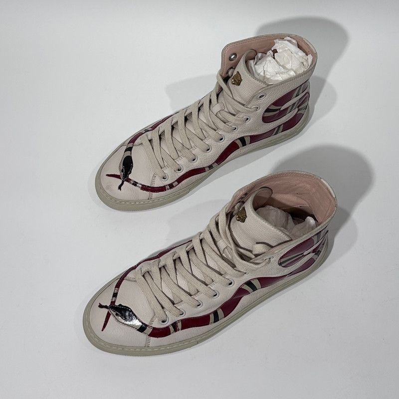 Gucci Gucci Snake Print High-Top Sneakers for All - Size US 7.5 / EU 40-41 - 6 Thumbnail