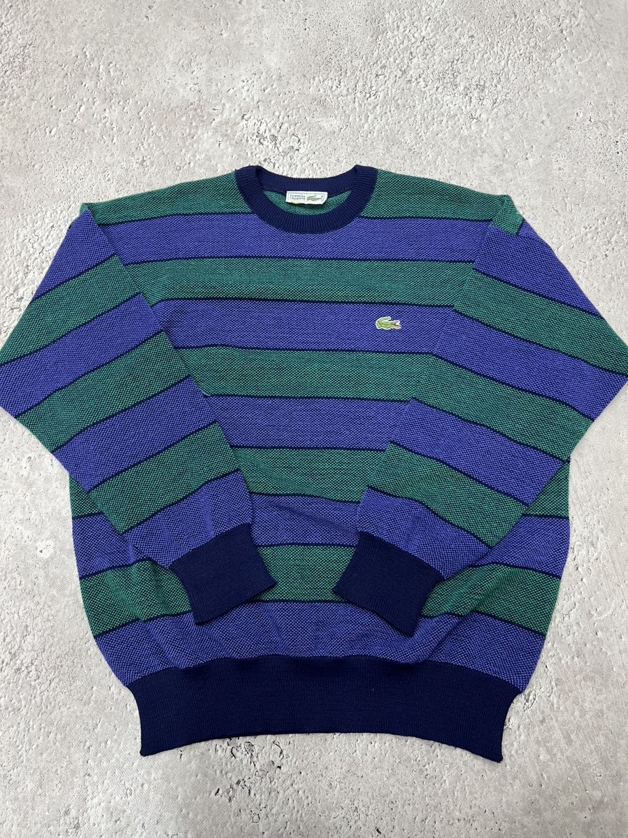 Lacoste × Vintage Lacoste vintage sweater striped size burgundy y2k Size US L / EU 52-54 / 3 - 8 Thumbnail
