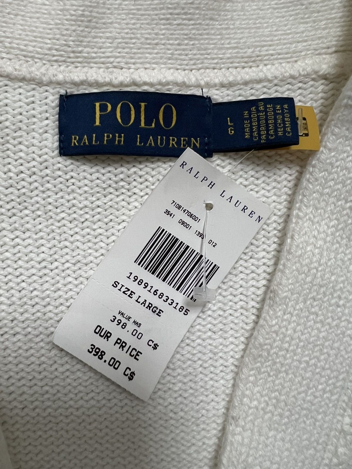 Polo Ralph Lauren Polo Ralph Lauren P-Wing Cardigan Size US L / EU 52-54 / 3 - 4 Thumbnail