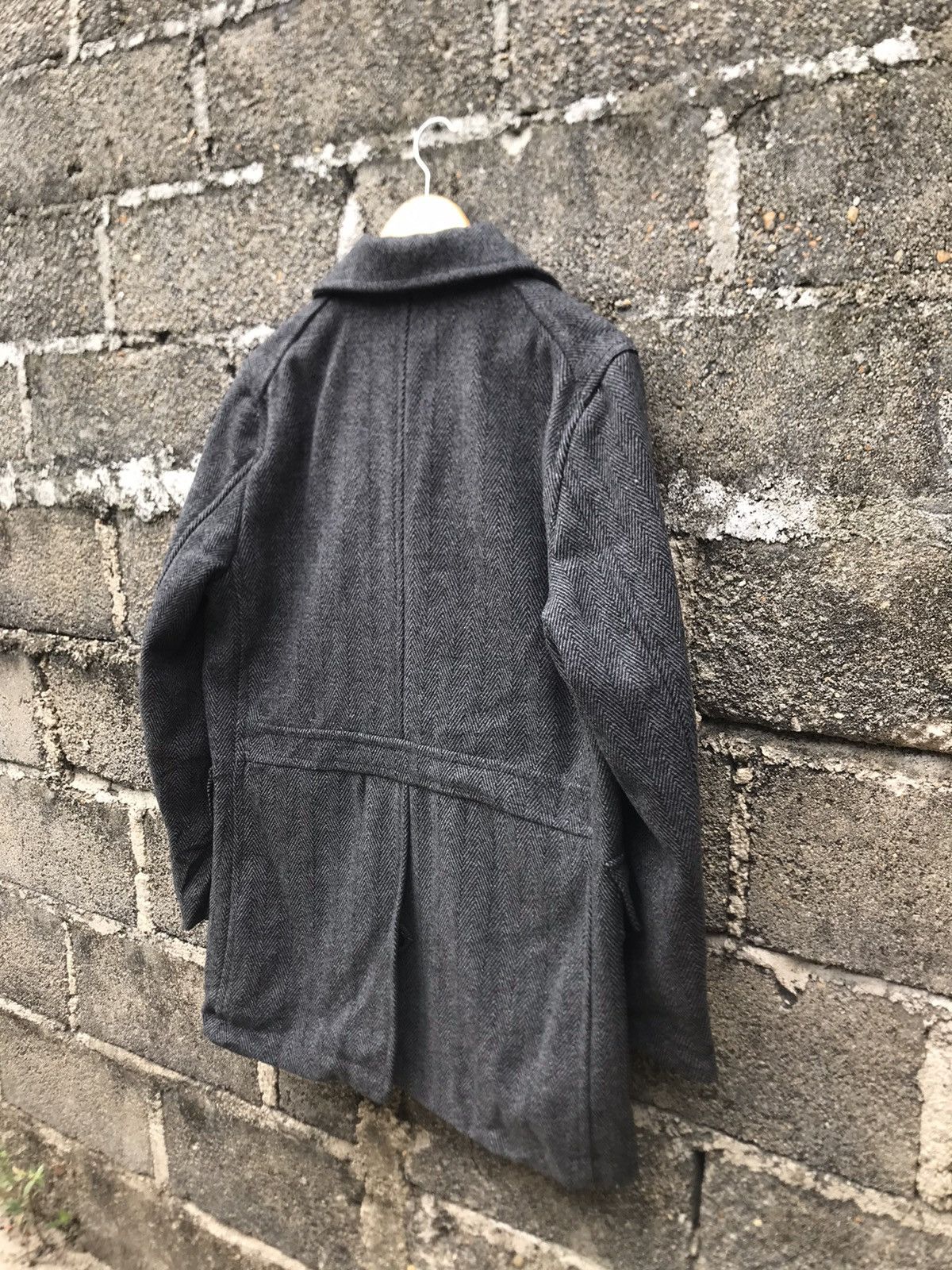 GU 🔥Japanese Brand GU Herringbone Double Breasted Peacoat Size US L / EU 52-54 / 3 - 14 Thumbnail