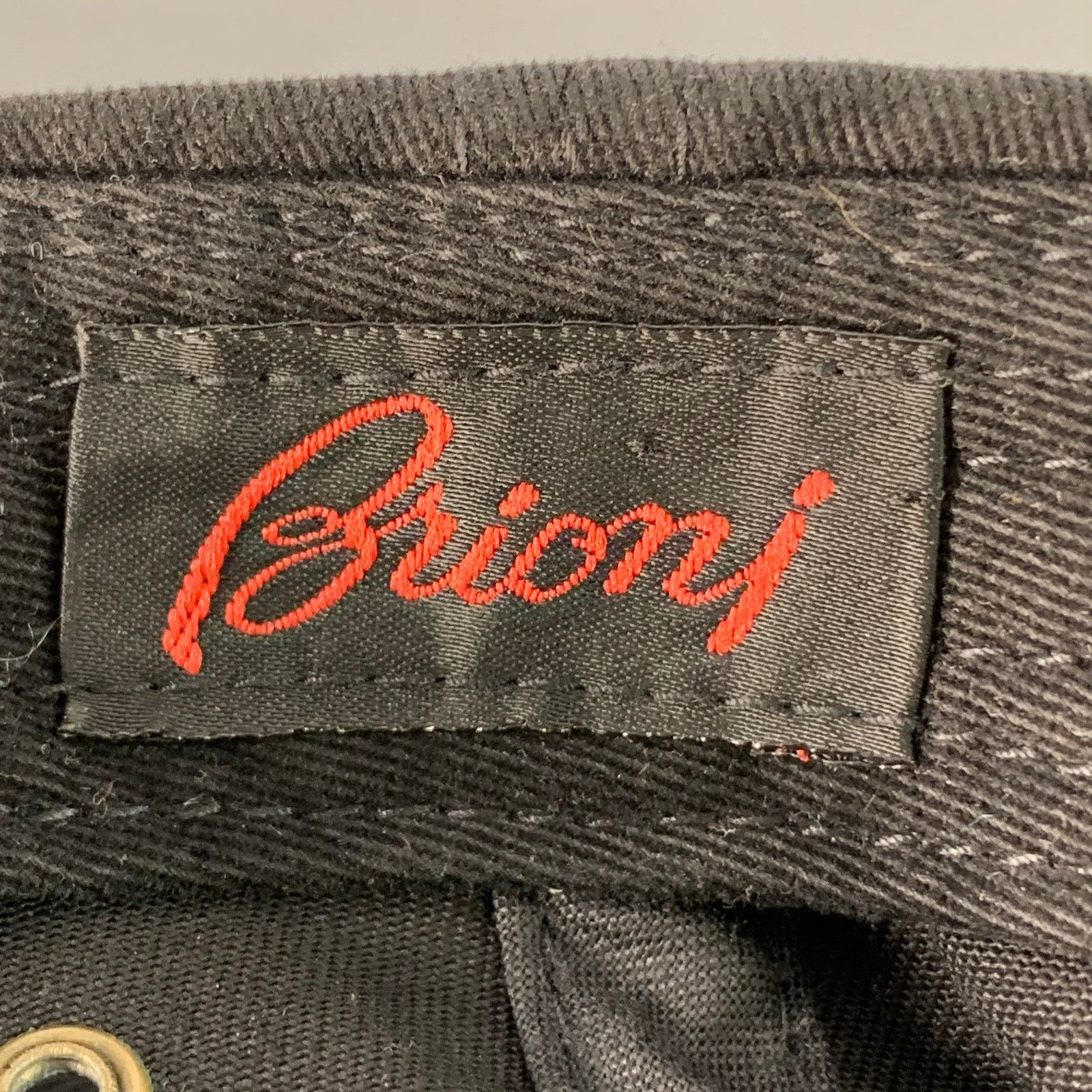 Brioni BRIONI One Size Black Red Logo Twill Cotton Baseball Cap Hat Size ONE SIZE - 6 Thumbnail