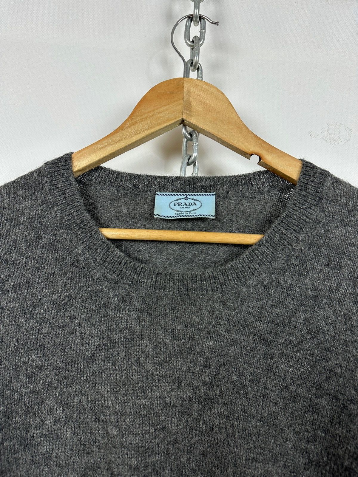 Prada Prada Gray Alpaca Wool Sweater Size US L / EU 52-54 / 3 - 9 Thumbnail