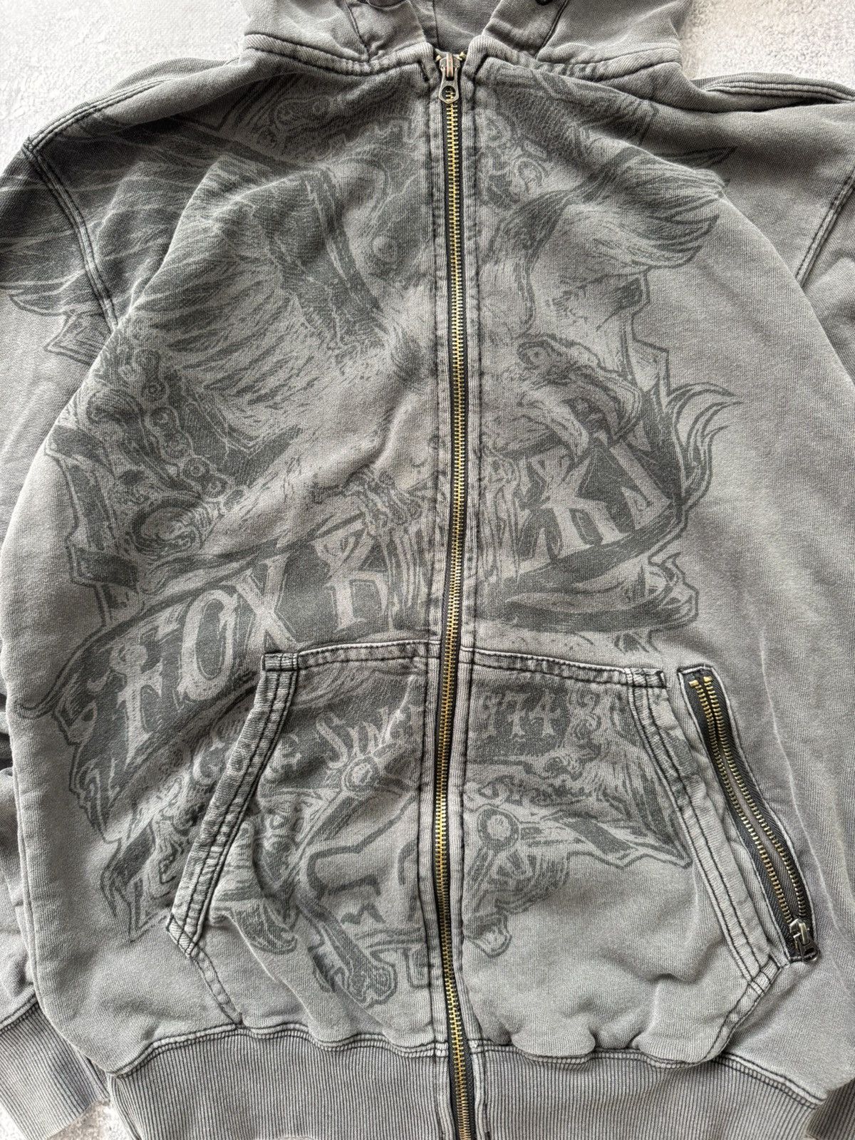 Fox Racing Fox Racing y2k Skater Faded zip up hoodie opium rare Size US S / EU 44-46 / 1 - 4 Thumbnail