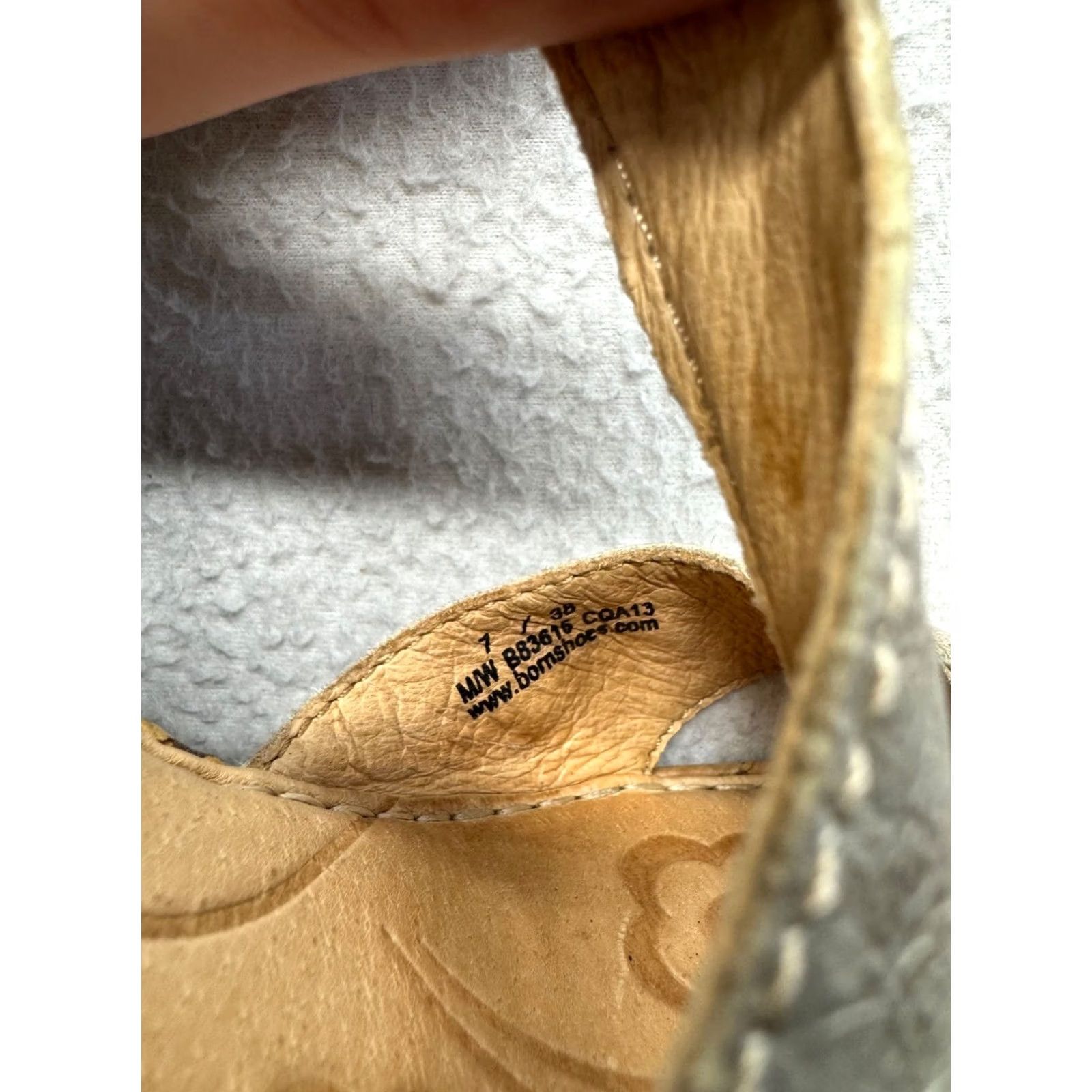 Born BORN Sandal Women 7 Silver Leather Cork Wedge Strappy Open-Toe Size US 7 / IT 37 - 7 Thumbnail