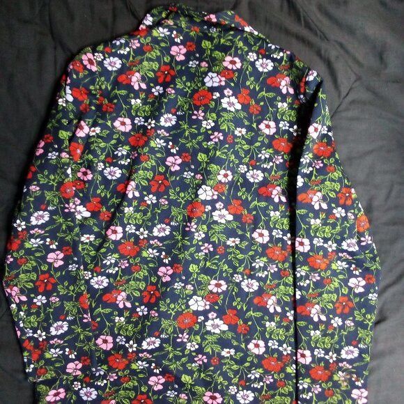 Other Vintage Floral Polyester Disco Button Shirt Size L / US 10 / IT 46 - 4 Thumbnail