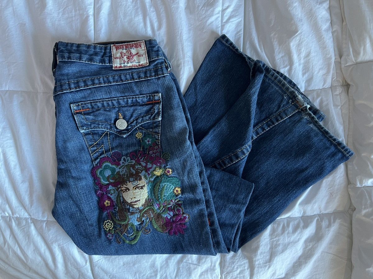 True Religion True Religion Joey Godiva embroidered jeans VINTAGE Y2K RARE Size 29" - 1 Thumbnail