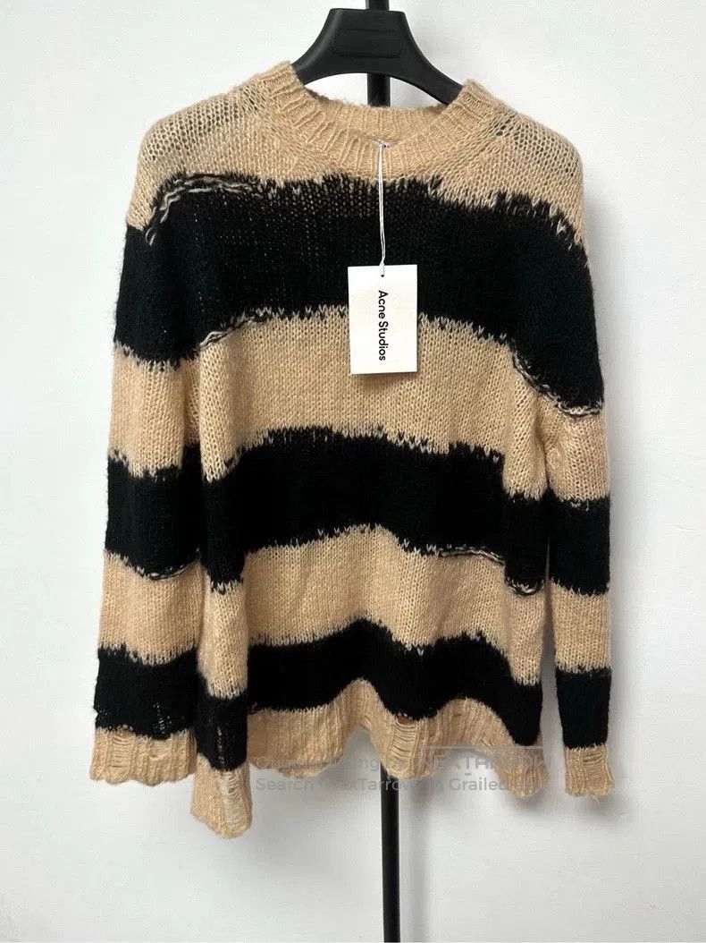 Acne Studios Acne Studios Distressed Striped Sweater. Size US XXS / EU 40 - 1 Thumbnail
