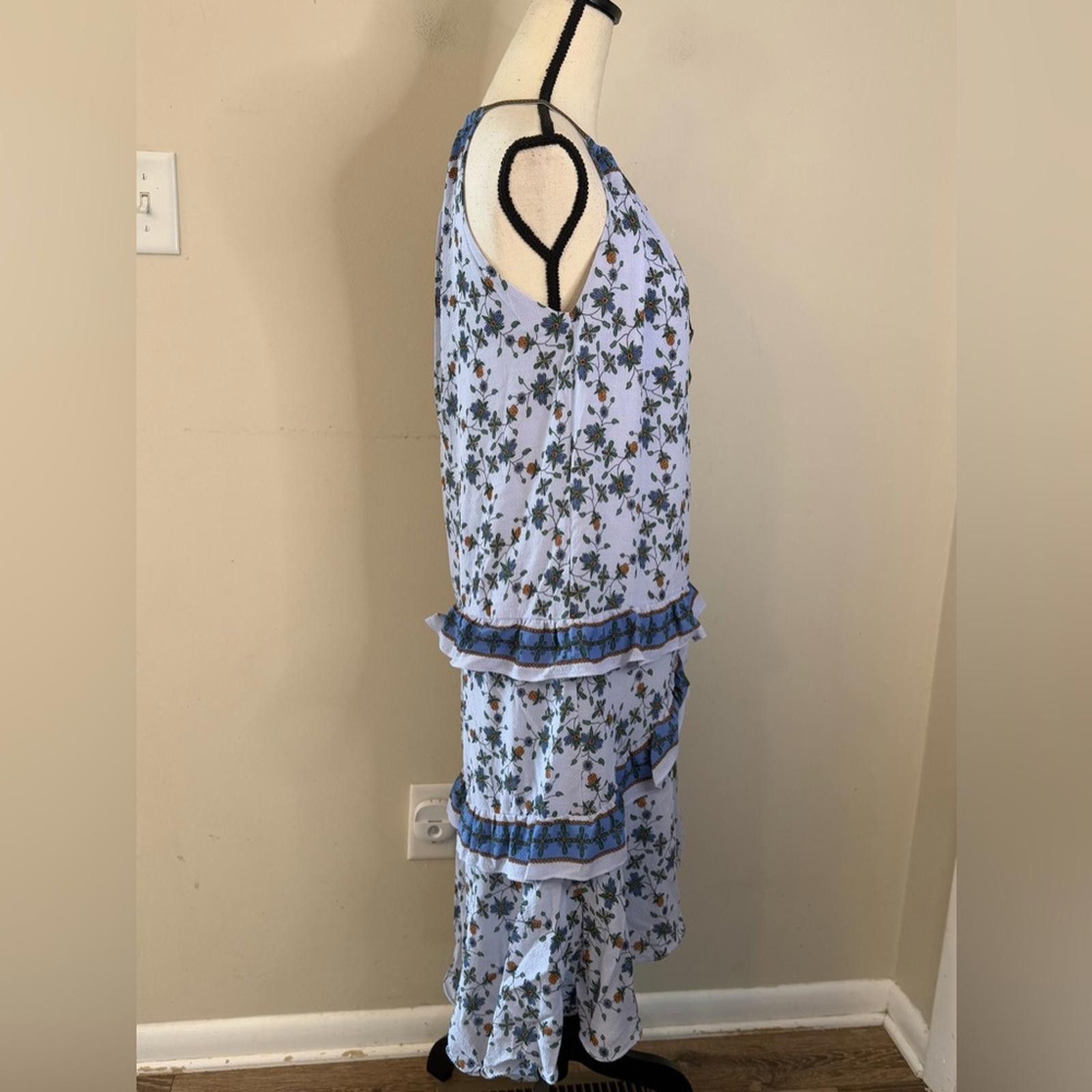 Other Max Studio Floral ruffled Maxi Dress light blue SZ SM Size S / US 4 / IT 40 - 3 Thumbnail