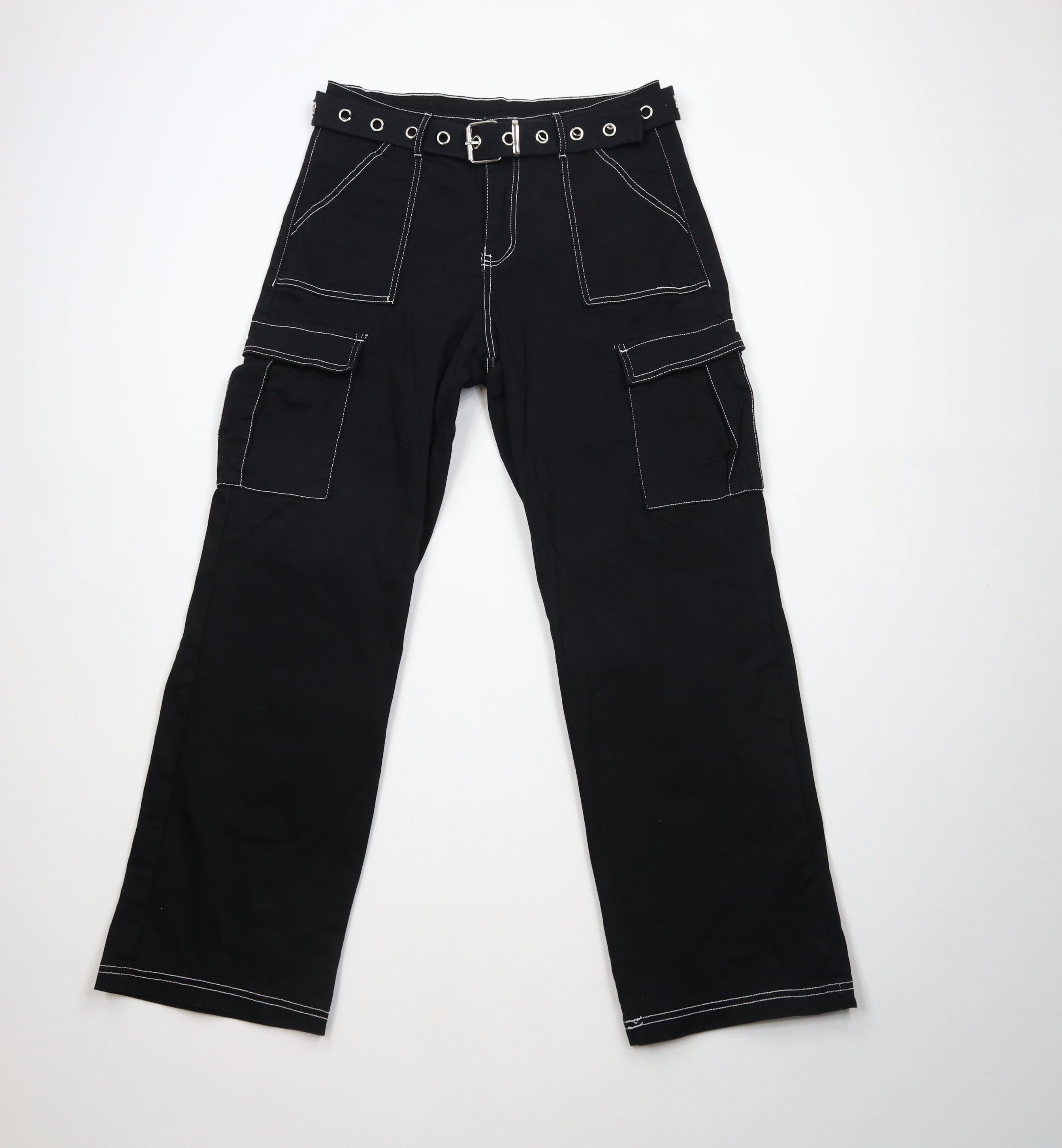 Vintage Vintage 90s Y2K Streetwear Goth Skater Wide Leg Cargo Jeans Size 32" / US 10 / IT 46 - 1 Thumbnail