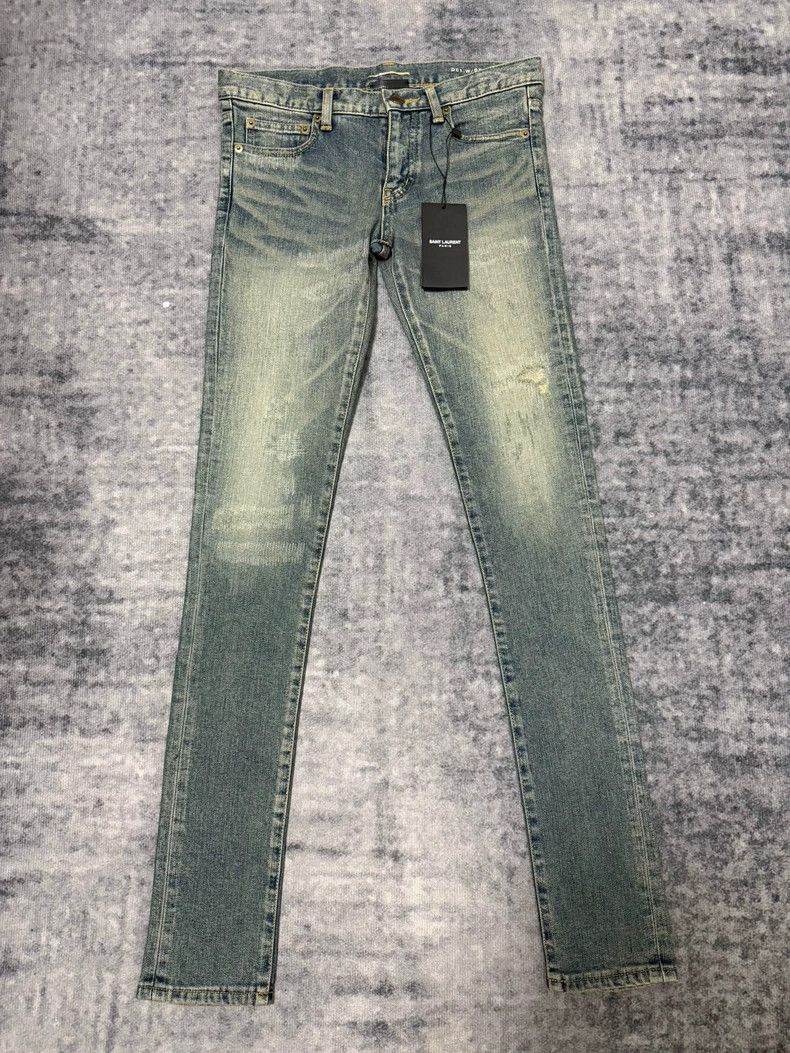 Saint Laurent Paris Saint Laurent Paris 13fw cat paw abrasion erosive damage je Size US 26 / EU 42 - 1 Thumbnail