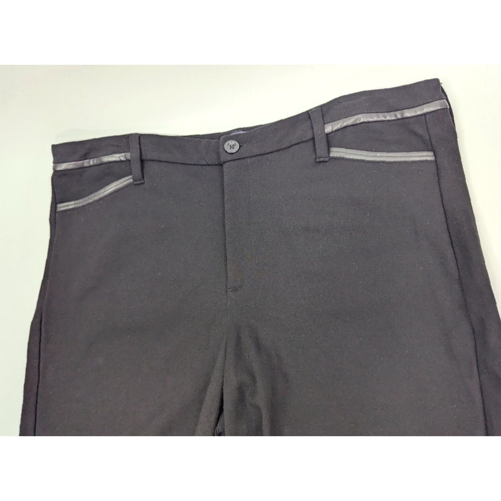 NYDJ NYDJ Slim Trouser Ponte Knit Pants Size 14 Black Nip Tuck Technology Slimming Size 36" / US 14 / IT 50 - 2 Thumbnail