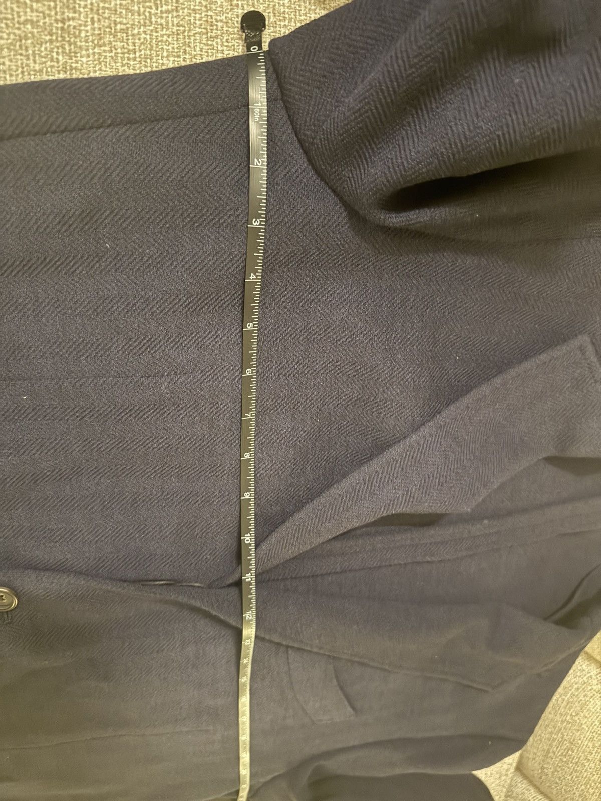 Drake's Drakes Navy Herringbone jacket blazer Size 46R - 14 Thumbnail